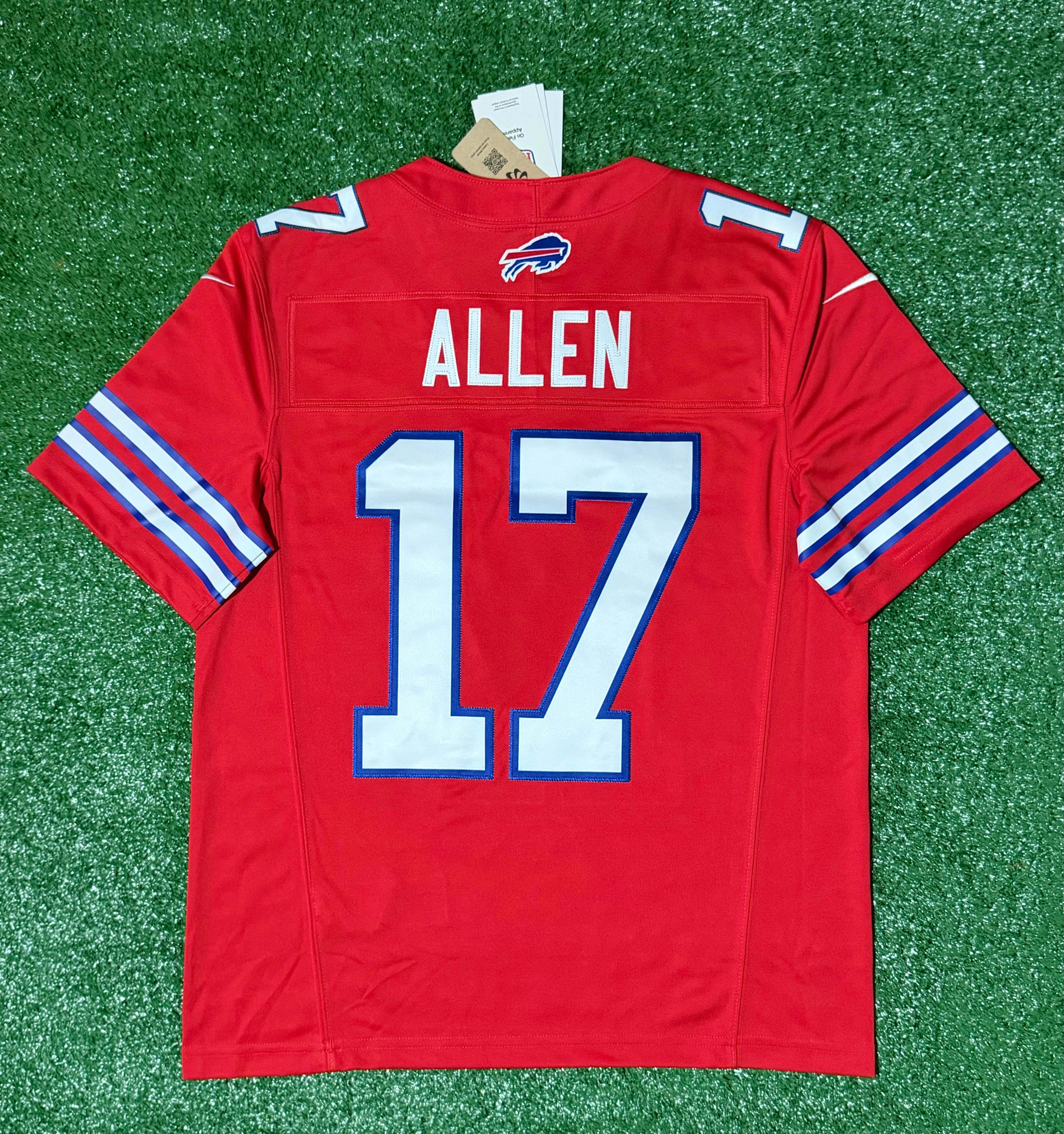 Josh Allen Buffalo Bills Jersey #17 Nike Vapor Fuse Limited Stitched Red Size (Medium) NFL