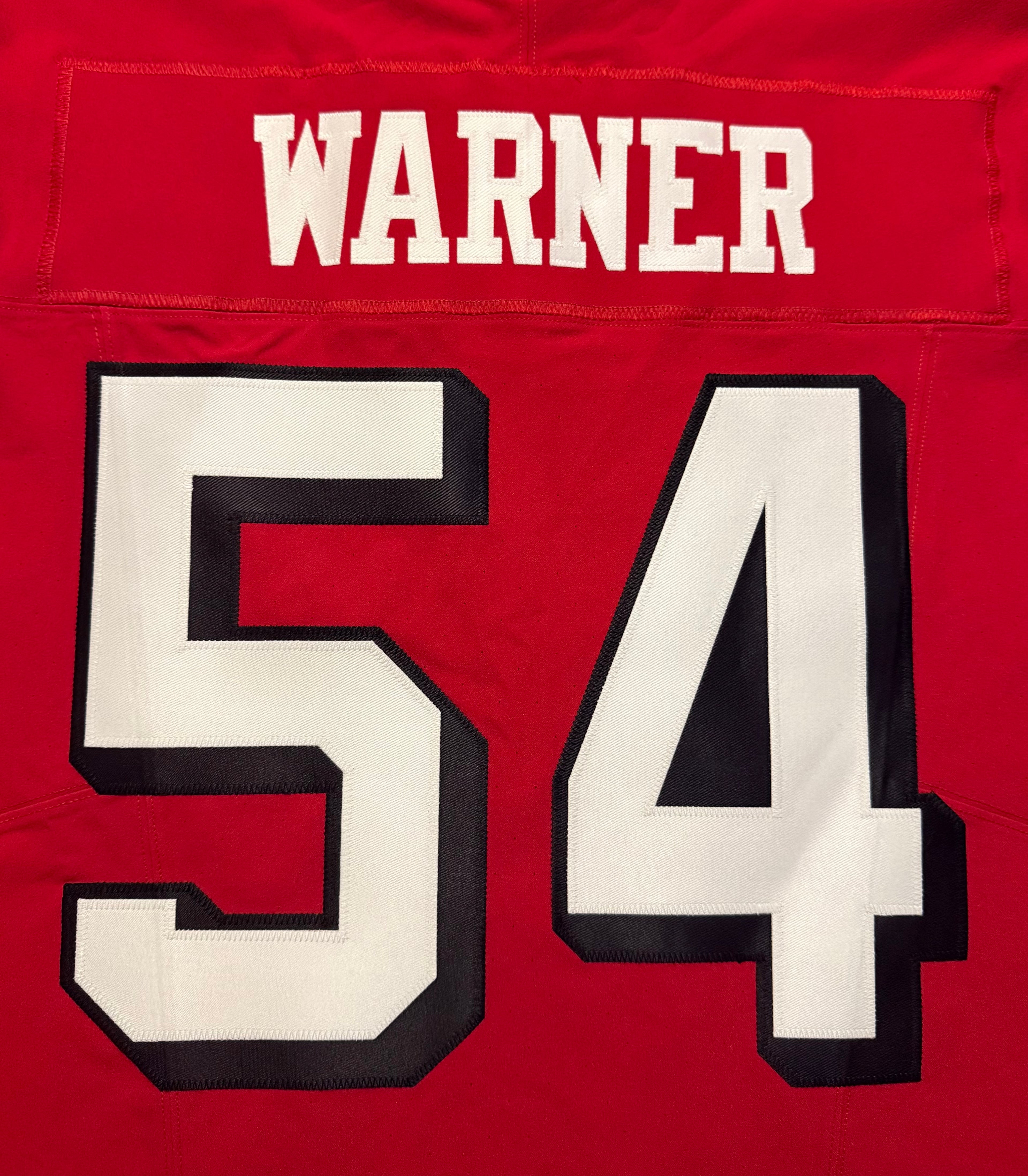 Fred Warner San Francisco 49ers Jersey #54 Nike Vapor FUSE Elite Red Size 44 (Large) NFL