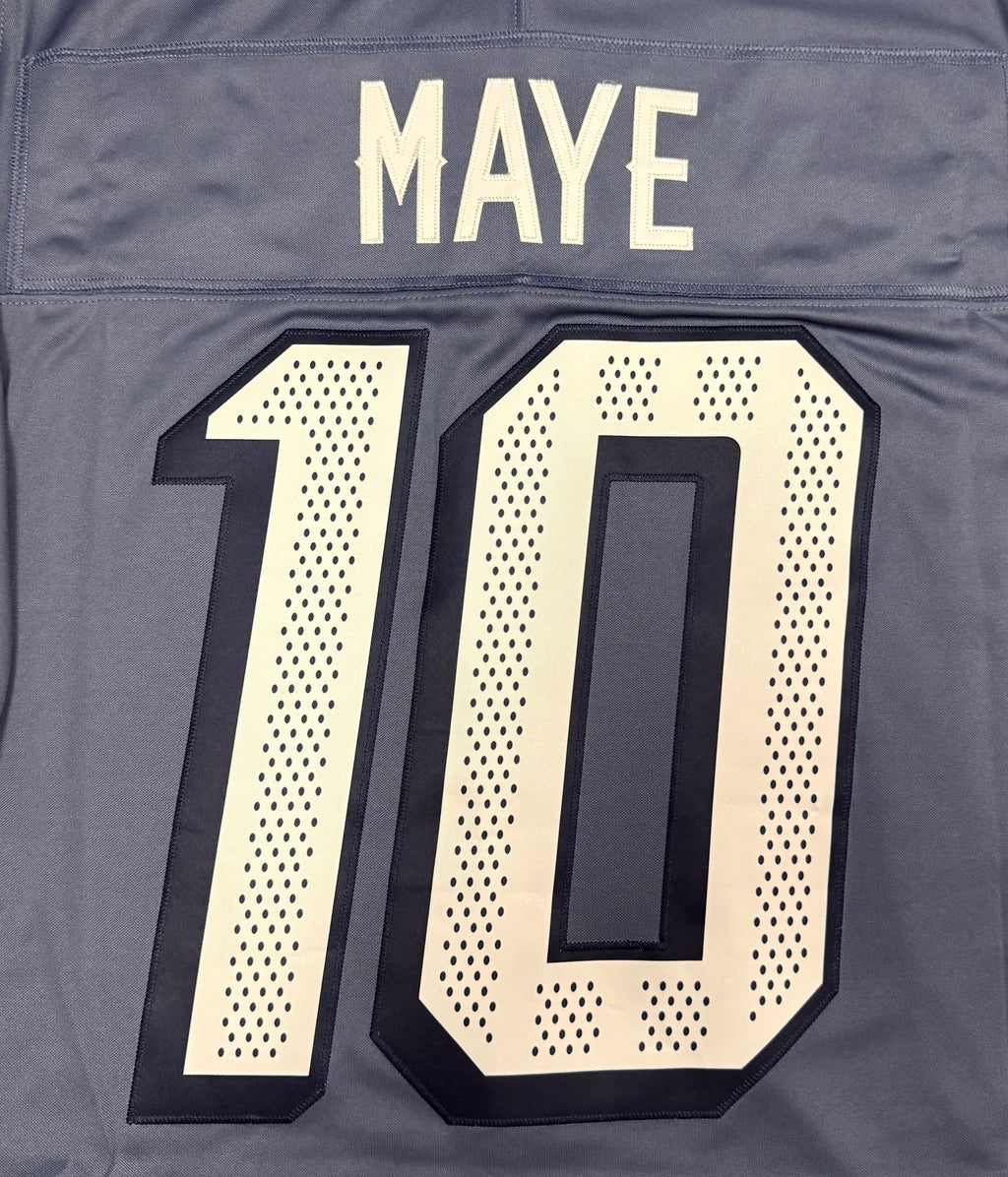 Drake Maye New England Patriots Jersey #10 Nike Vapor Fuse Limited Rivalry Blue Size (Large) NFL