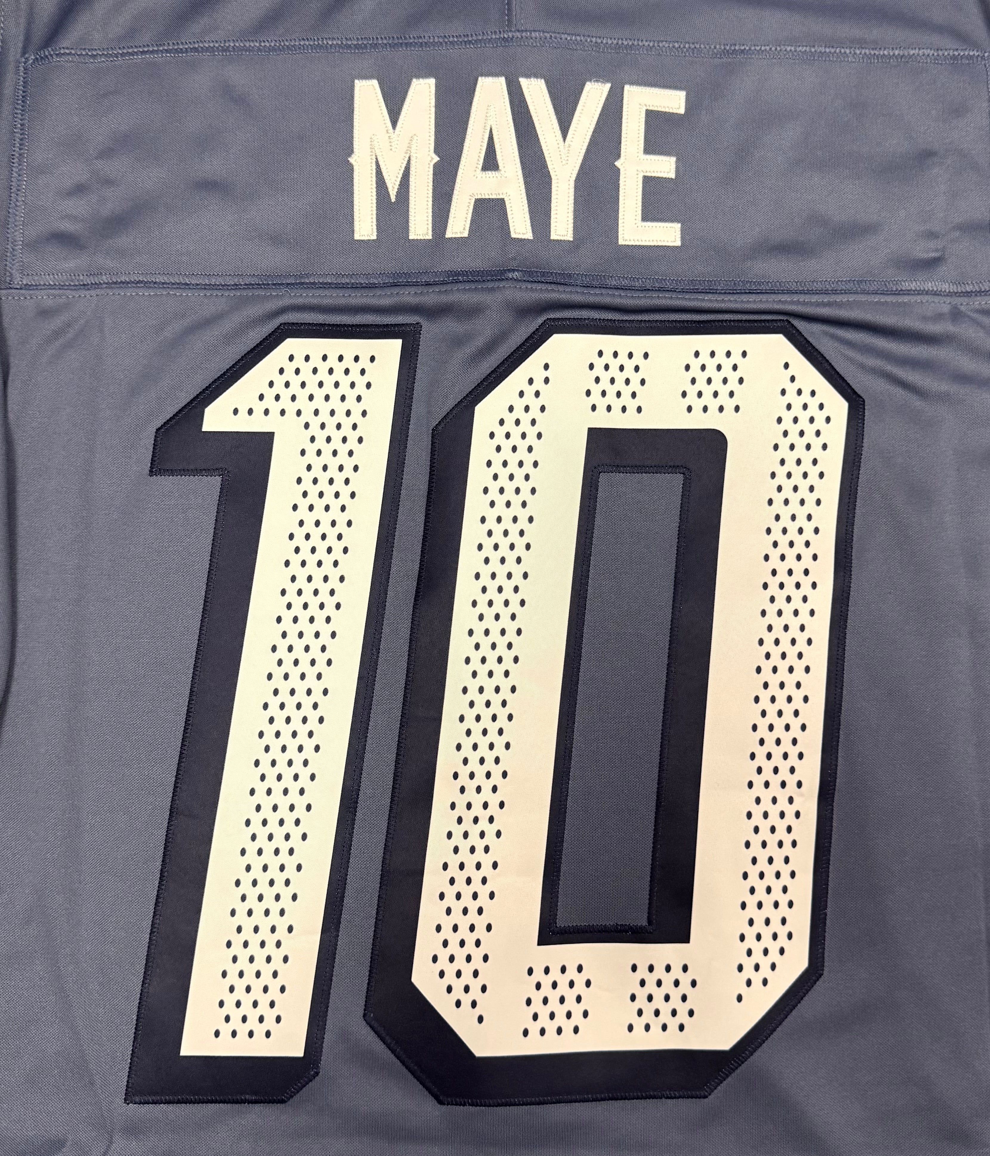 Drake Maye New England Patriots Jersey #10 Nike Vapor Fuse Limited Rivalry Blue Size (Large) NFL