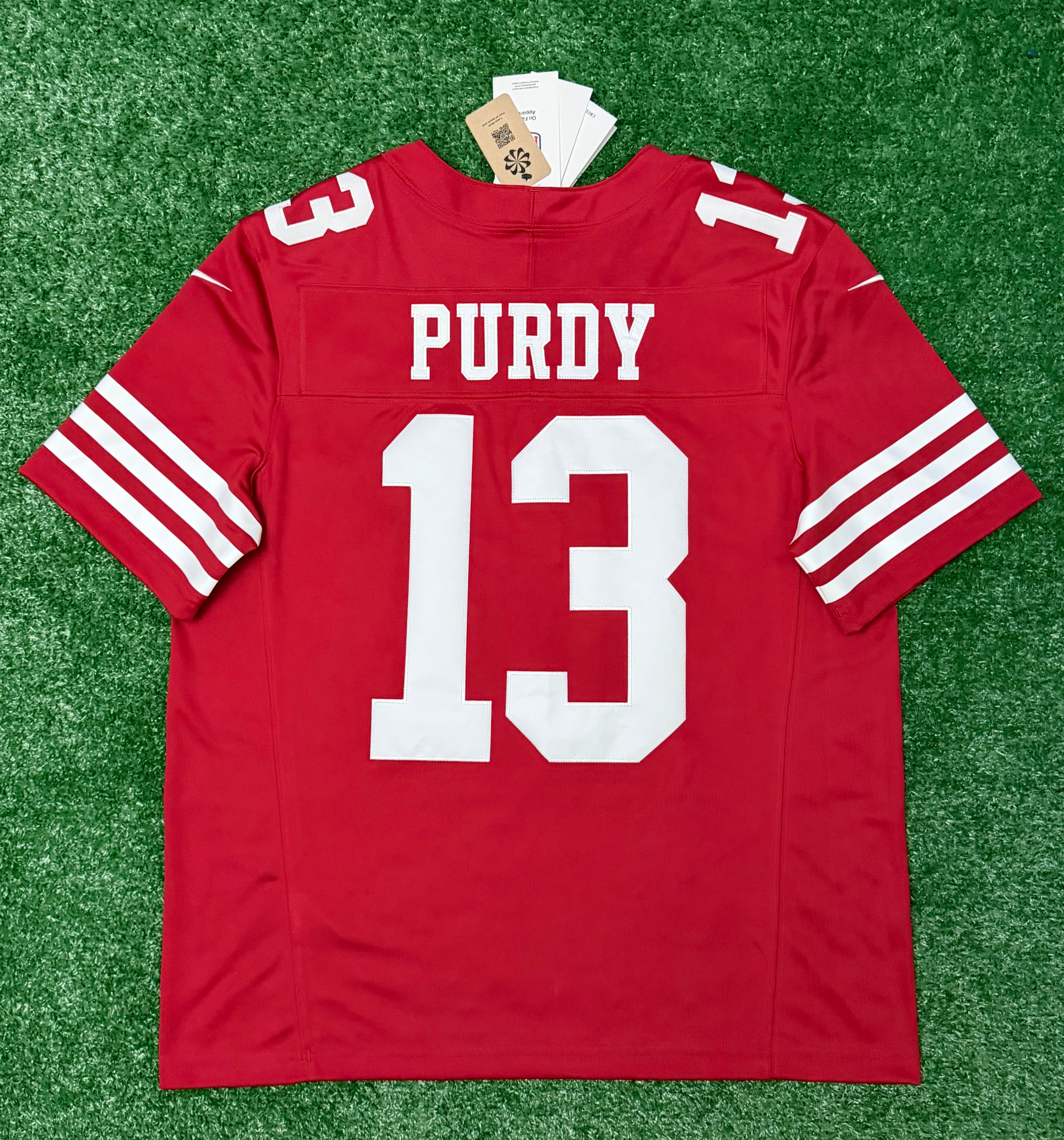 Brock Purdy San Francisco 49ers Jersey #13 Nike Vapor Fuse Limited Stitched Red Size (Large) NFL