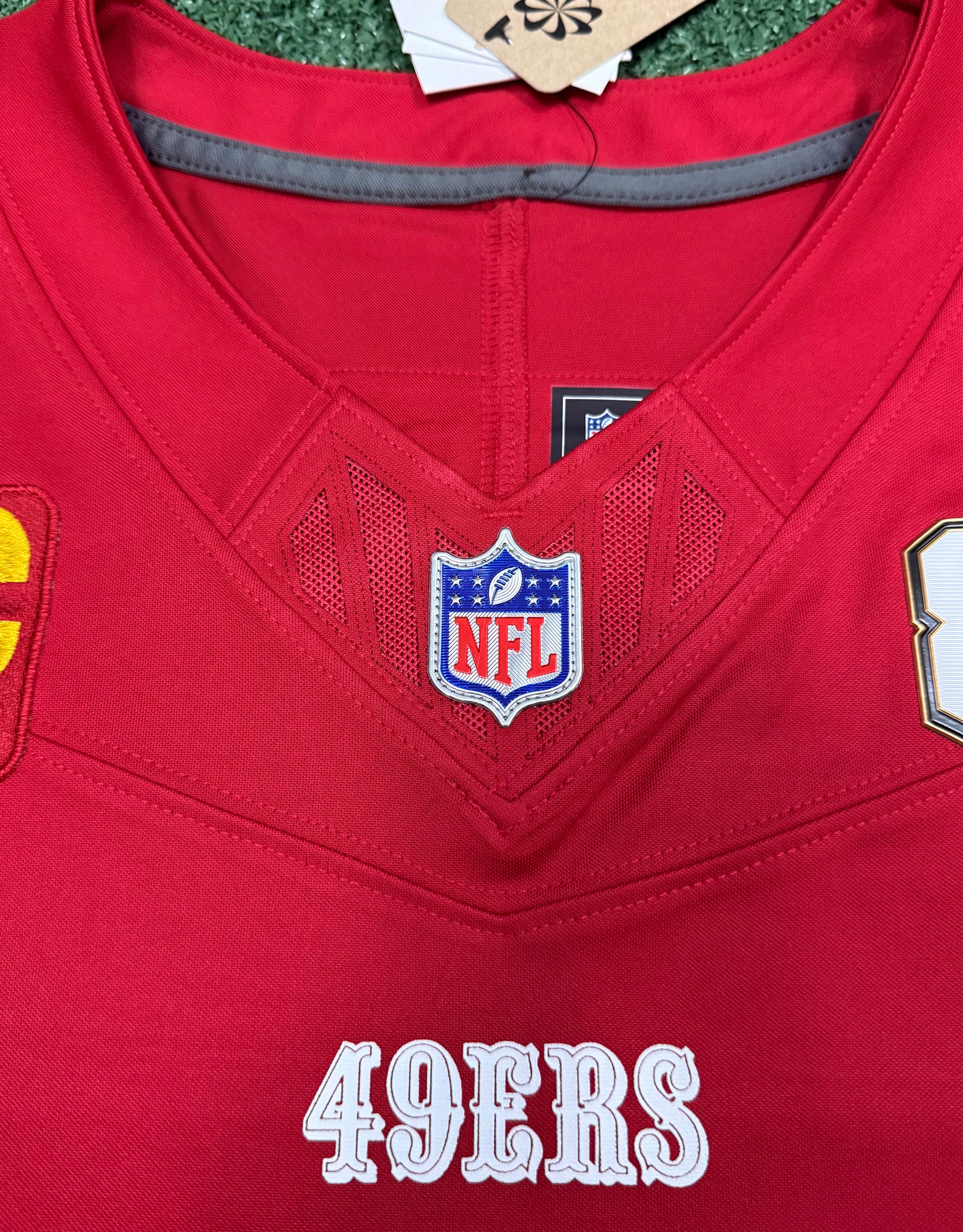 Fred Warner San Francisco 49ers Jersey #54 Nike Vapor Fuse Limited Stitched Red Size (Large) NFL
