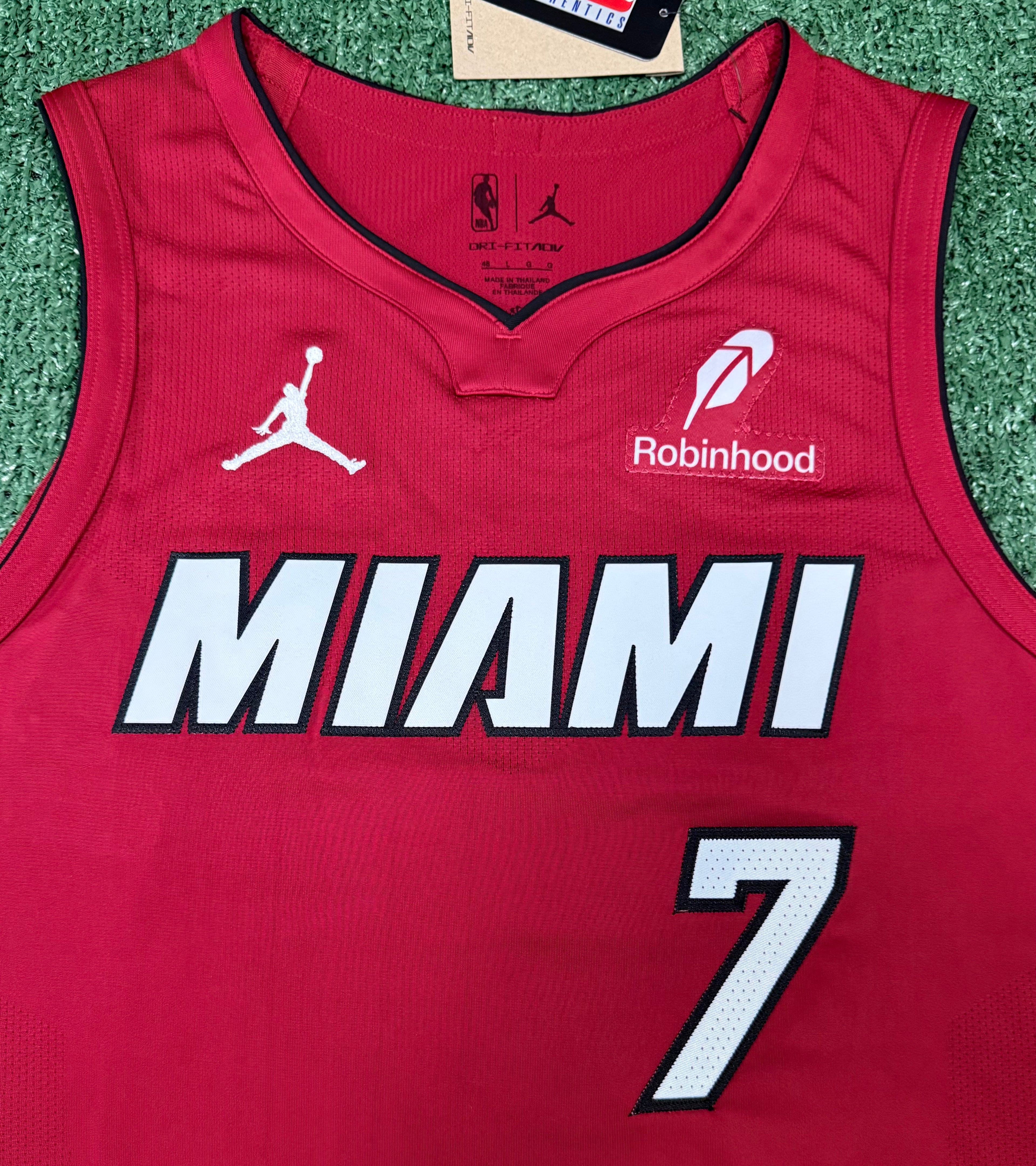 Giannis Antetokounmpo Miami Heat Jersey #7 Nike ADV Authentic Red Size 48 (Large) NBA
