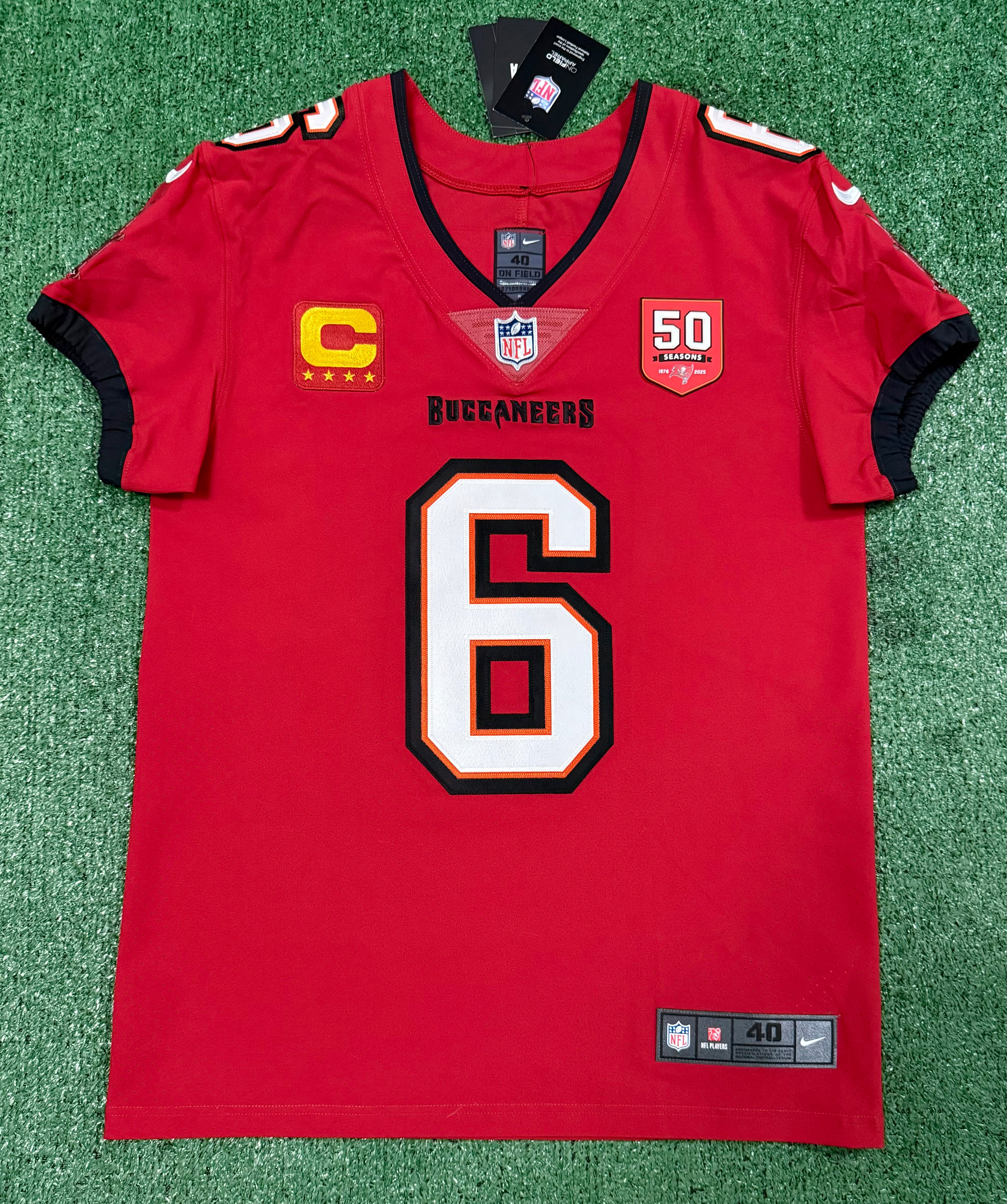Baker Mayfield Tampa Bay Buccaneers Jersey #6 Nike Vapor Elite Red size 40 (Medium) NFL