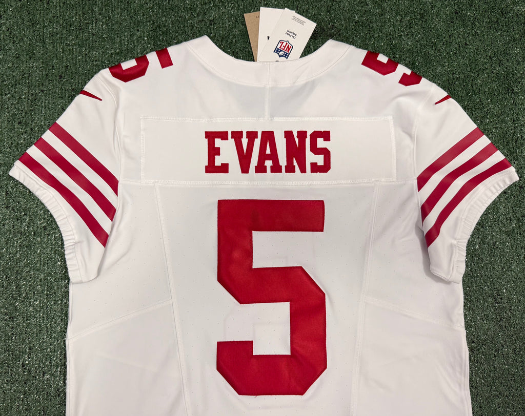 Mike Evans San Francisco 49ers Jersey #5 Nike Vapor FUSE Elite White Size 44 (Large) NFL
