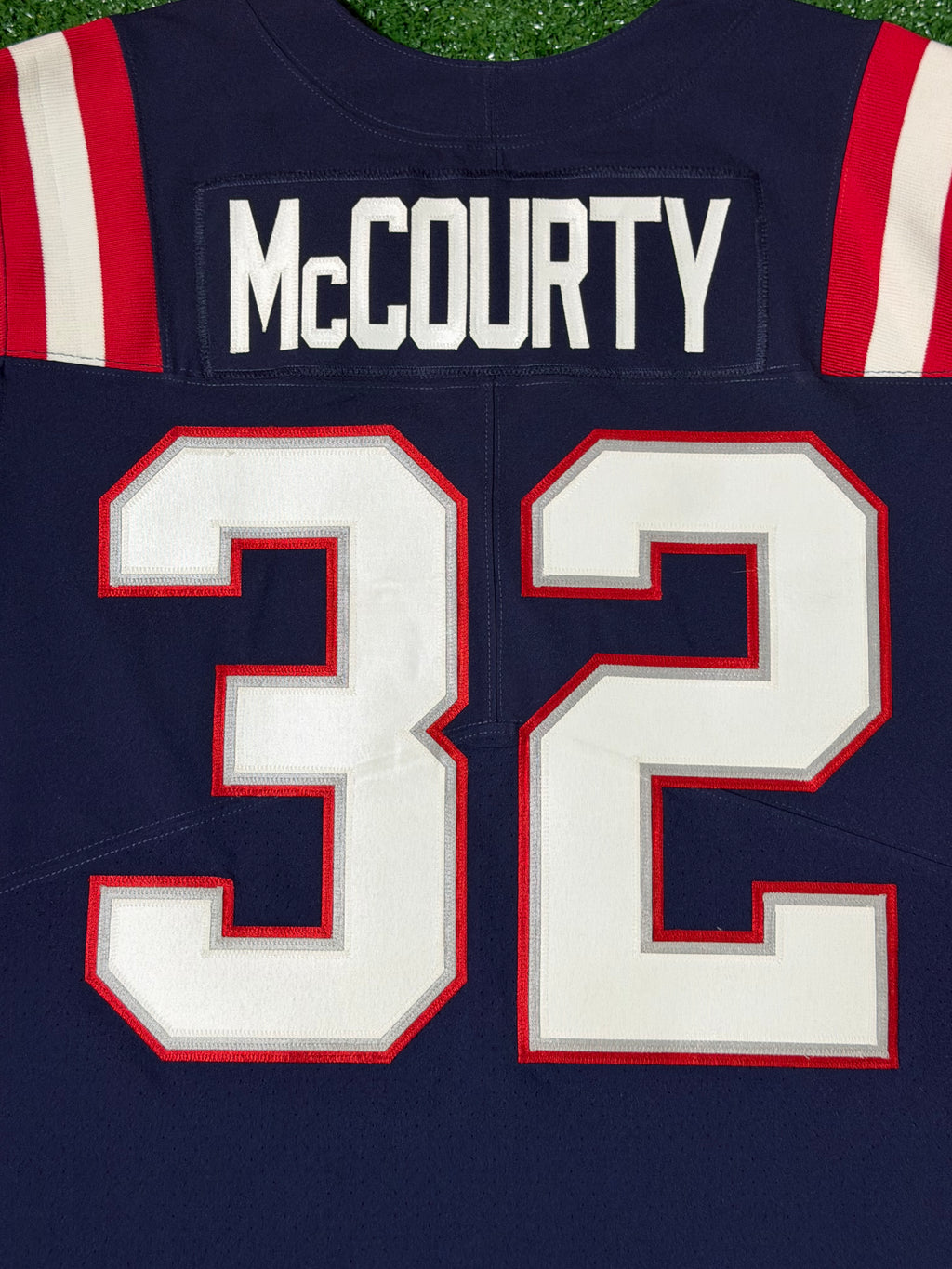 Devin McCourty New England Patriots Jersey #32 Nike Vapor Elite Blue Size 44 (Large) NFL