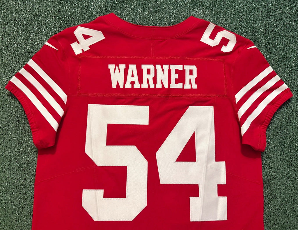 Fred Warner San Francisco 49ers Jersey #54 Nike Vapor FUSE Elite Red Size 44 (Large) NFL