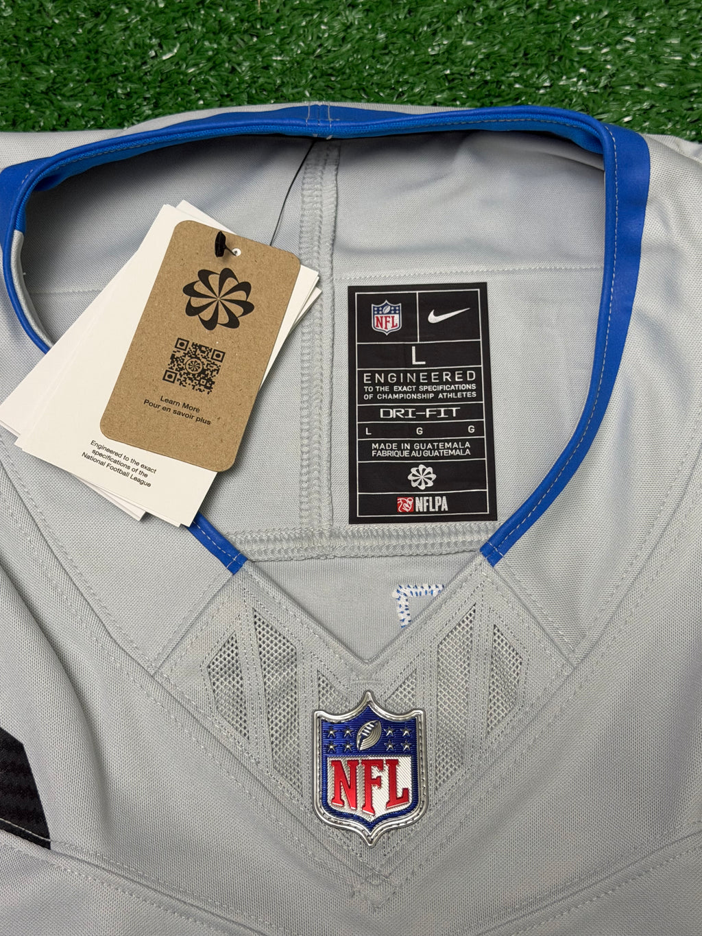 Amon Ra St Brown Detroit Lions Jersey #14 Nike Vapor FUSE Rivalry Gray Size (Large) NFL