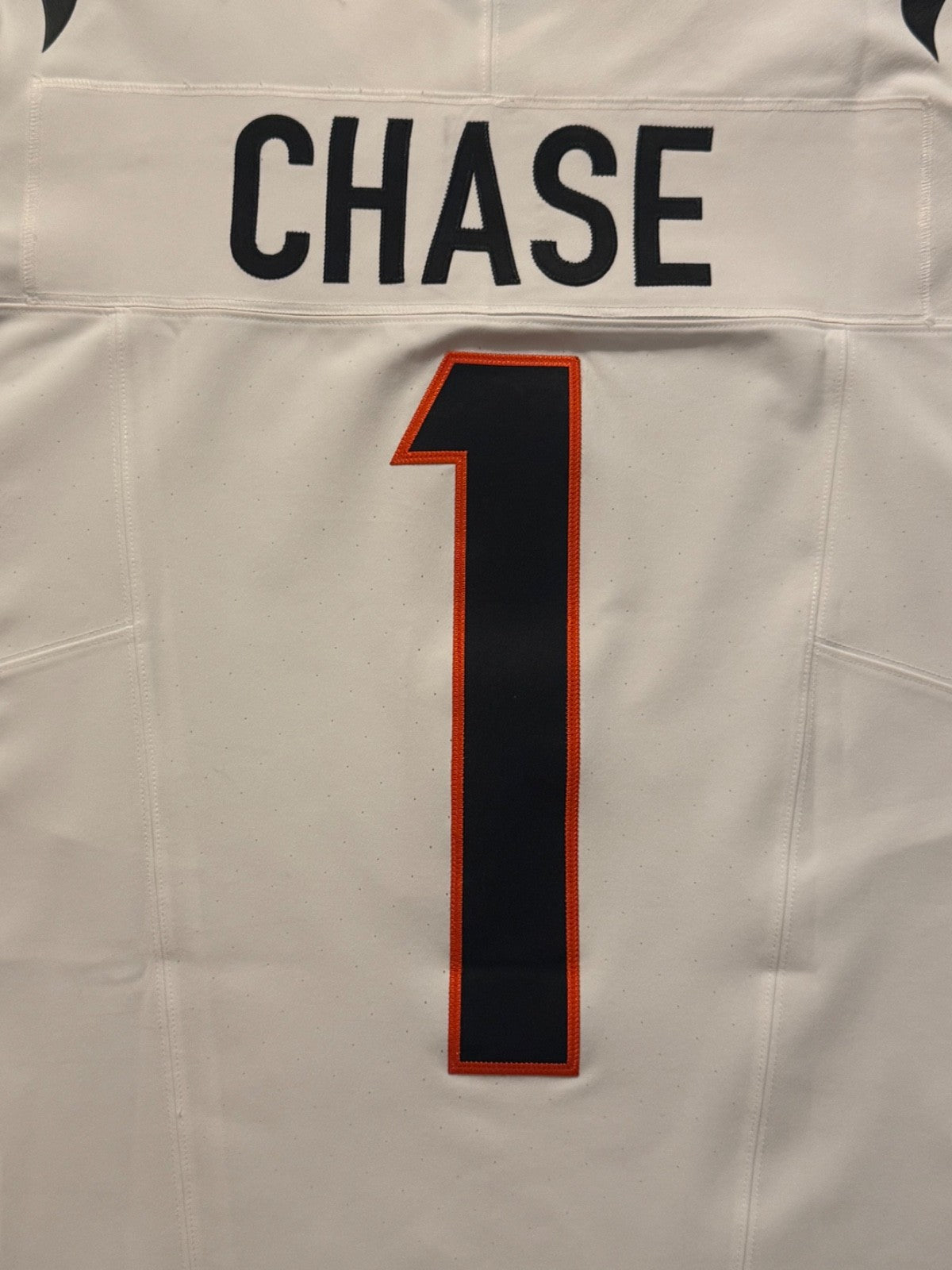 Ja'Marr Chase Cincinnati Bengals Jersey #1 Nike Vapor Fuse Elite White Size 44 (Large) NFL