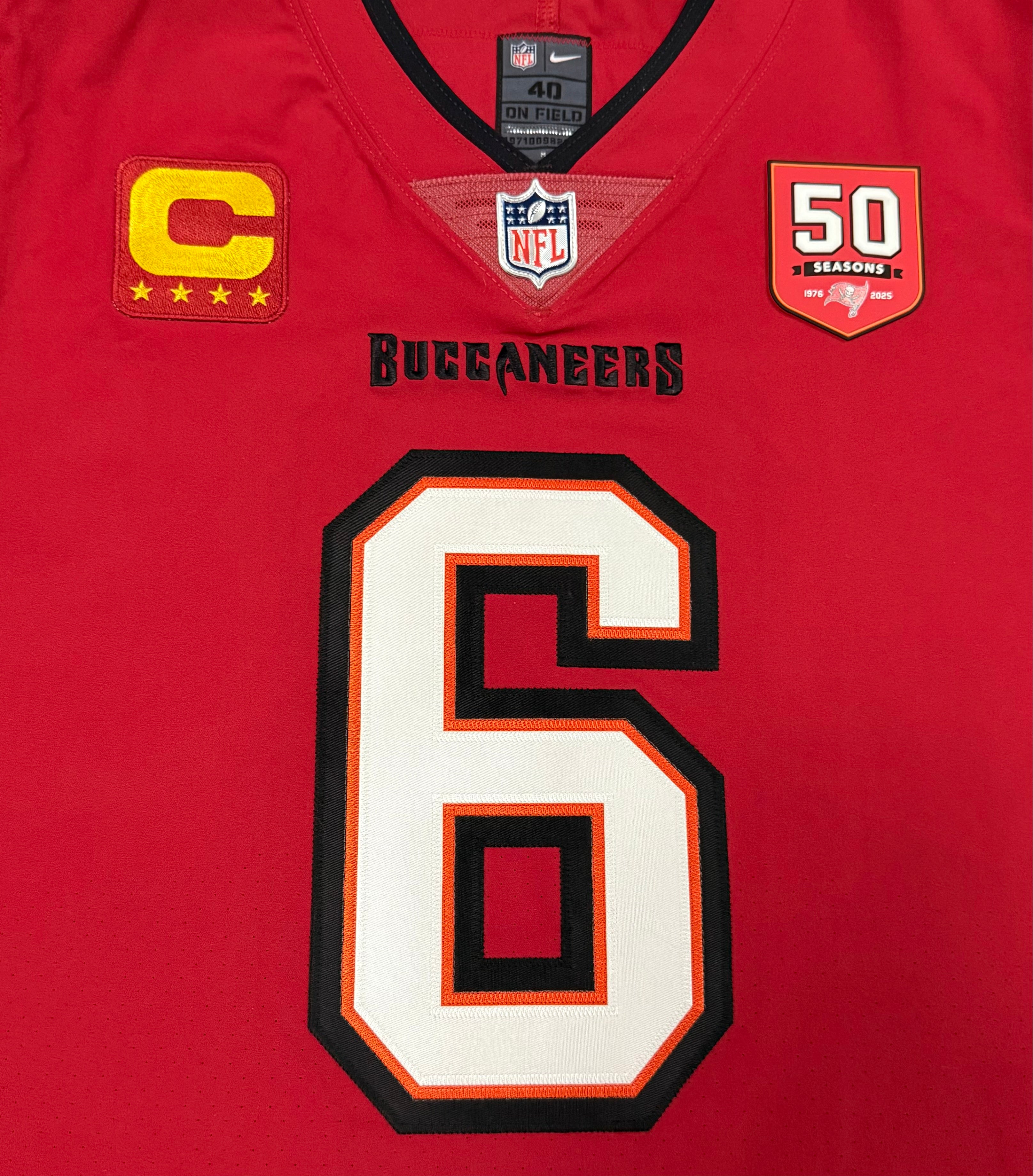 Baker Mayfield Tampa Bay Buccaneers Jersey #6 Nike Vapor Elite Red size 40 (Medium) NFL