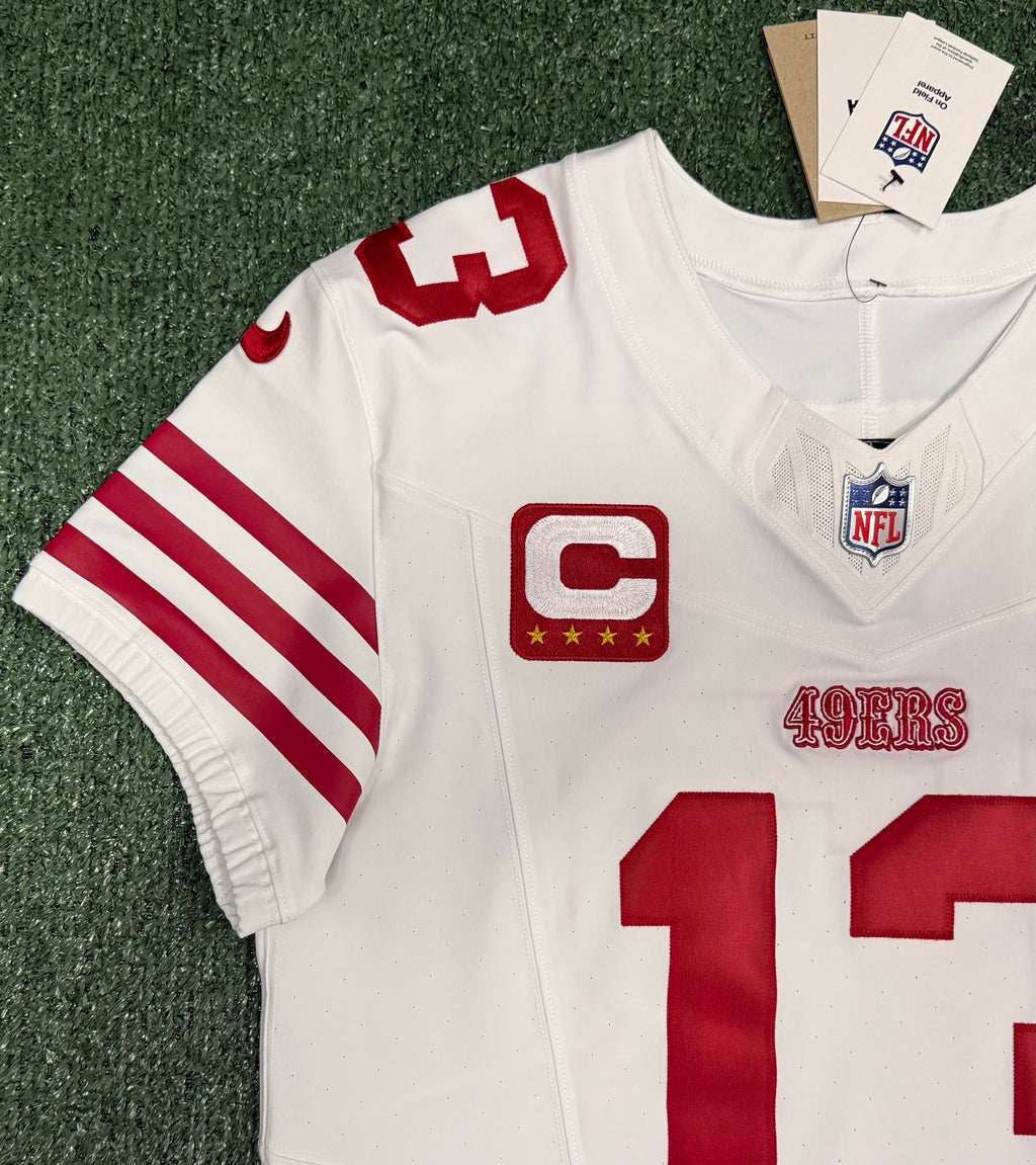 Brock Purdy San Francisco 49ers Jersey #13 Nike Vapor FUSE Elite White Size 40 (Medium) NFL