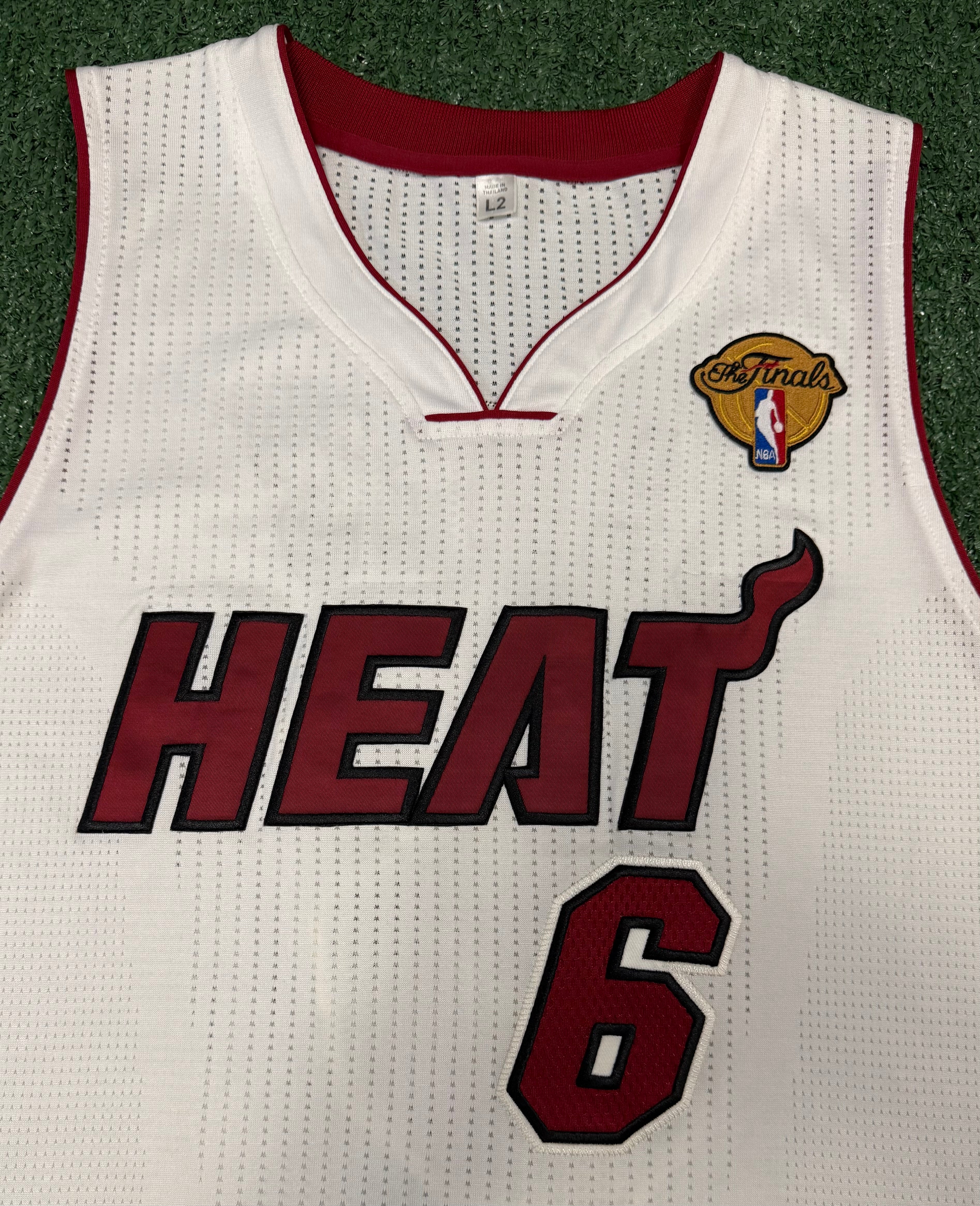 Lebron James Miami Heat Jersey #6 Adidas Climacool White Size (Large) NBA