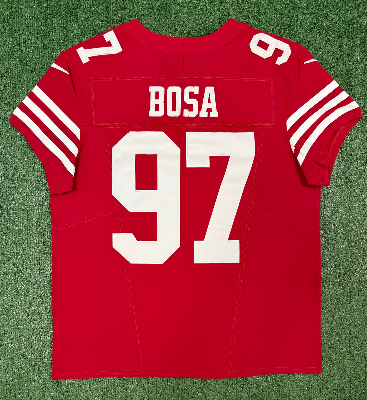 Nick Bosa San Francisco 49ers Jersey #97 Nike Vapor FUSE Elite Red Size 44 (Large) NFL