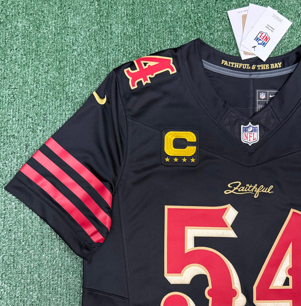 Fred Warner San Francisco 49ers Jersey #54 Nike FUSE Rivalry Black  Size (Large) NFL