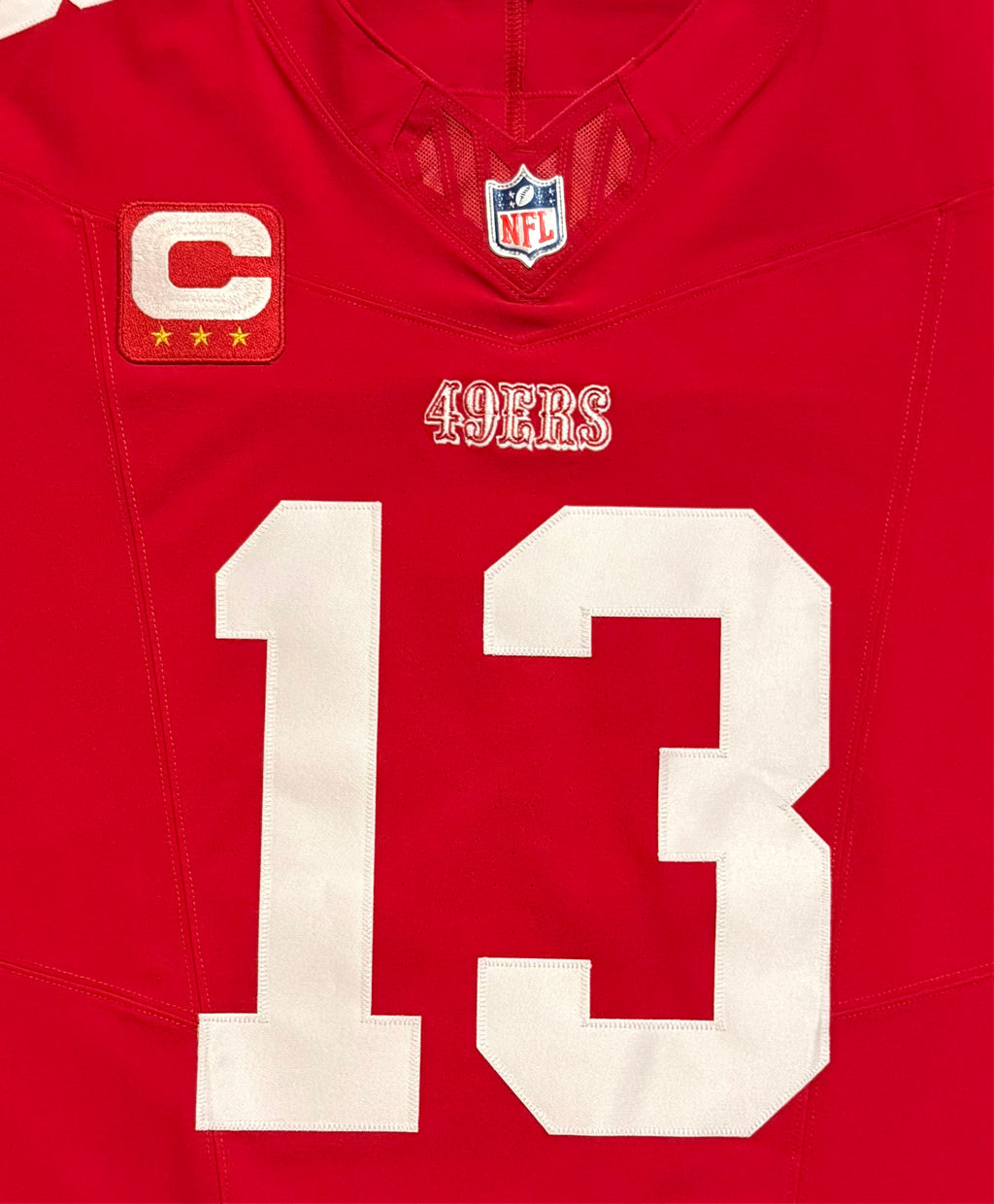 Brock Purdy San Francisco 49ers Jersey #13 Nike Vapor FUSE Elite Red Size 44 (Large) NFL