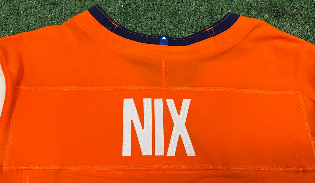 Bo Nix Denver Broncos Jersey #10 Nike Vapor Fuse Elite Orange Size 40 (M) NFL