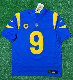 Matthew Stafford Los Angeles Rams Jersey #9 Nike Vapor Fuse Limited Stitched Blue Size (Medium) NFL
