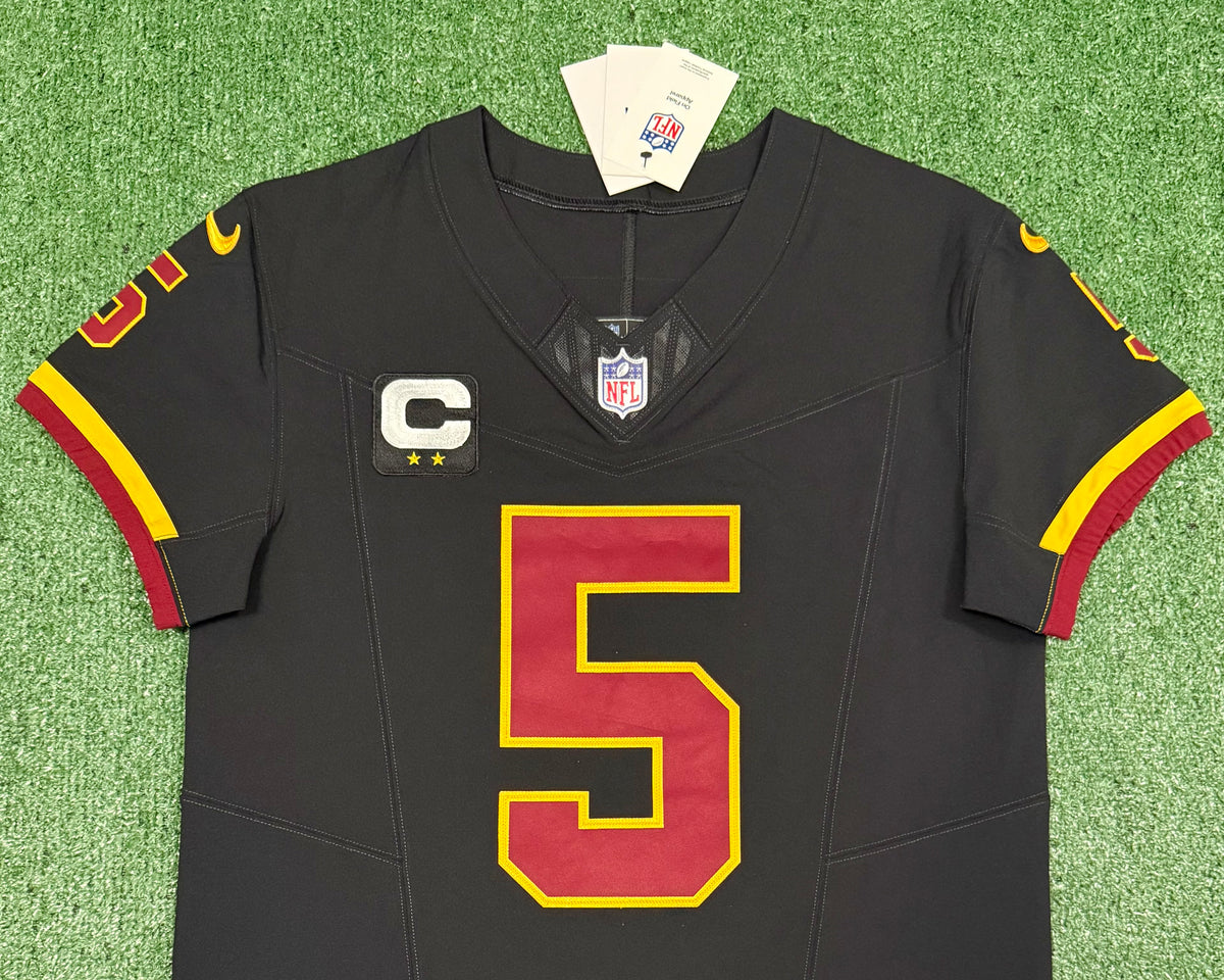 Jayden Daniels Washington Commanders Jersey #5 Nike Vapor Fuse Elite Black Size 40 (M) NFL