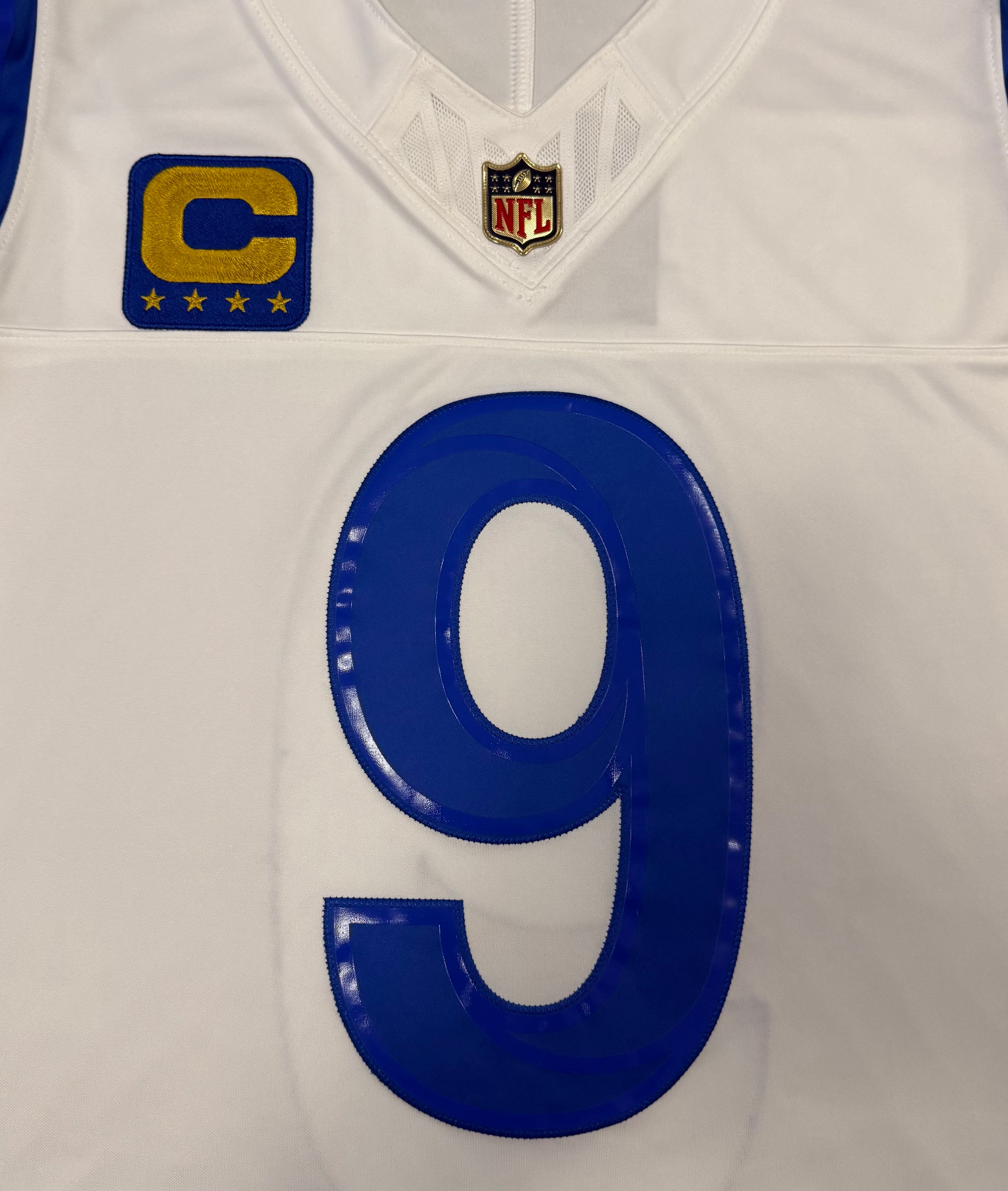 Matthew Stafford Los Angeles Rams Jersey #9 Nike Vapor Fuse Limited Stitched White Size (Medium) NFL