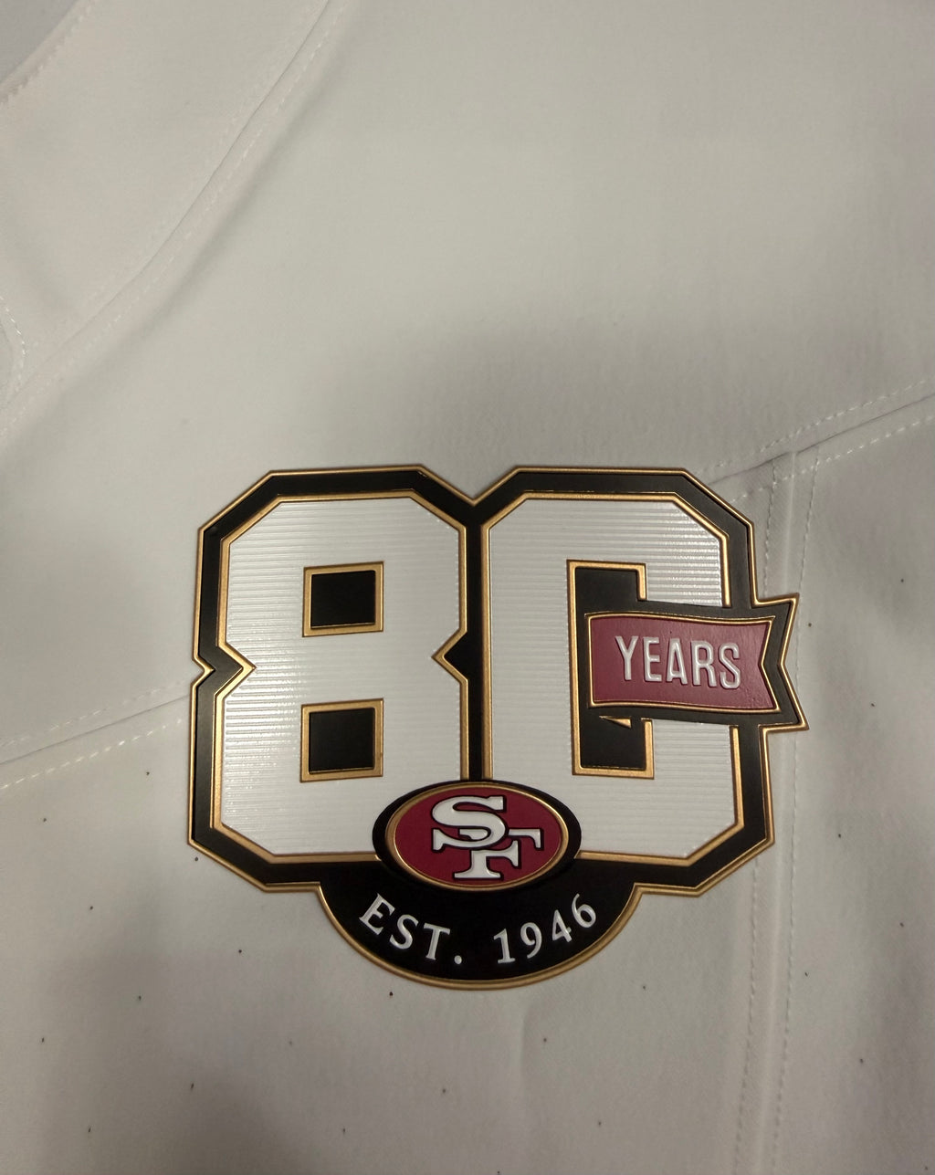 Brock Purdy San Francisco 49ers Jersey #13 Nike Vapor FUSE Elite White Size 44 (Large) NFL