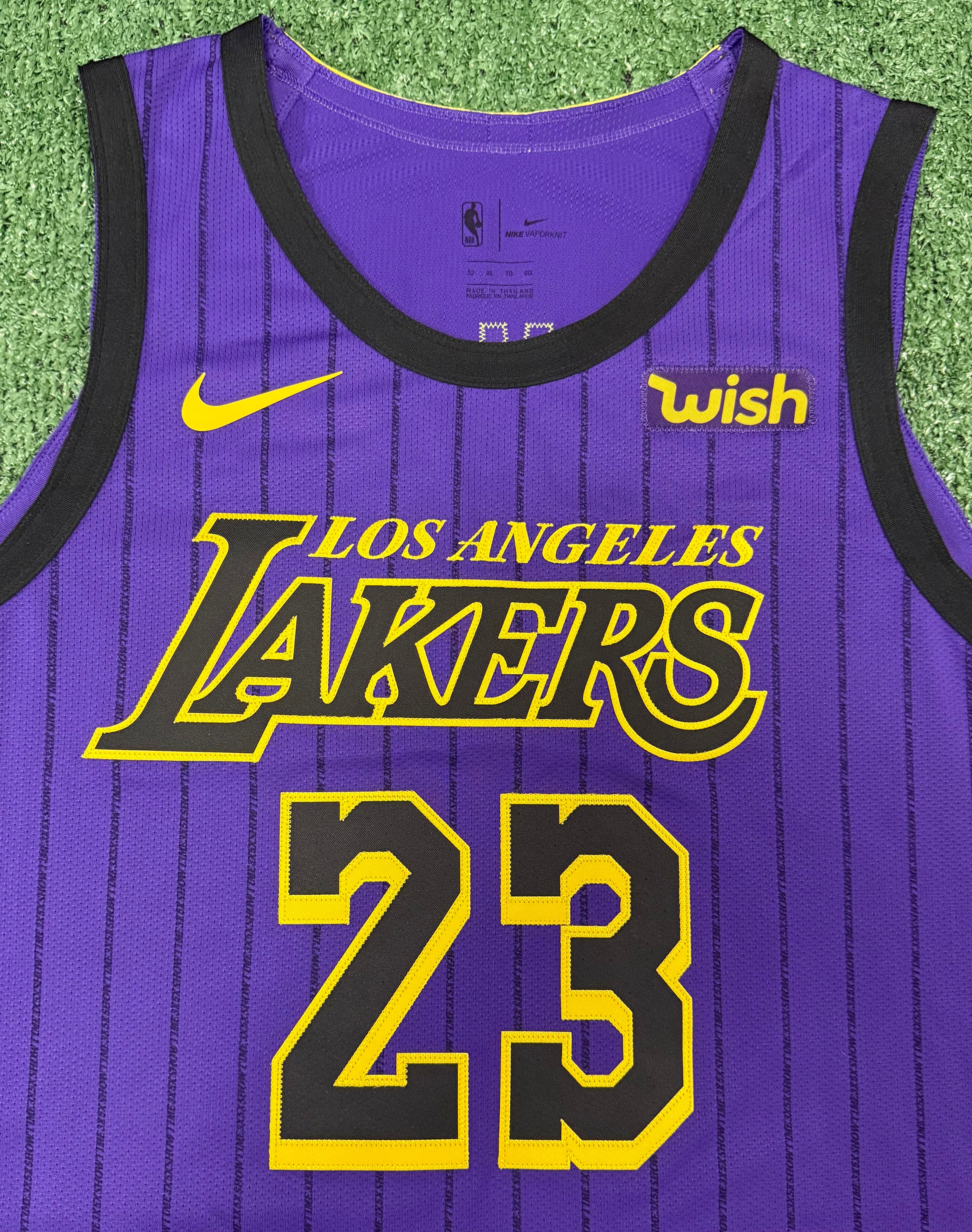 LeBron James Los Angeles Lakers Jersey #23 Nike VaporKnit Authentic Purple Size 52 (XL) NBA