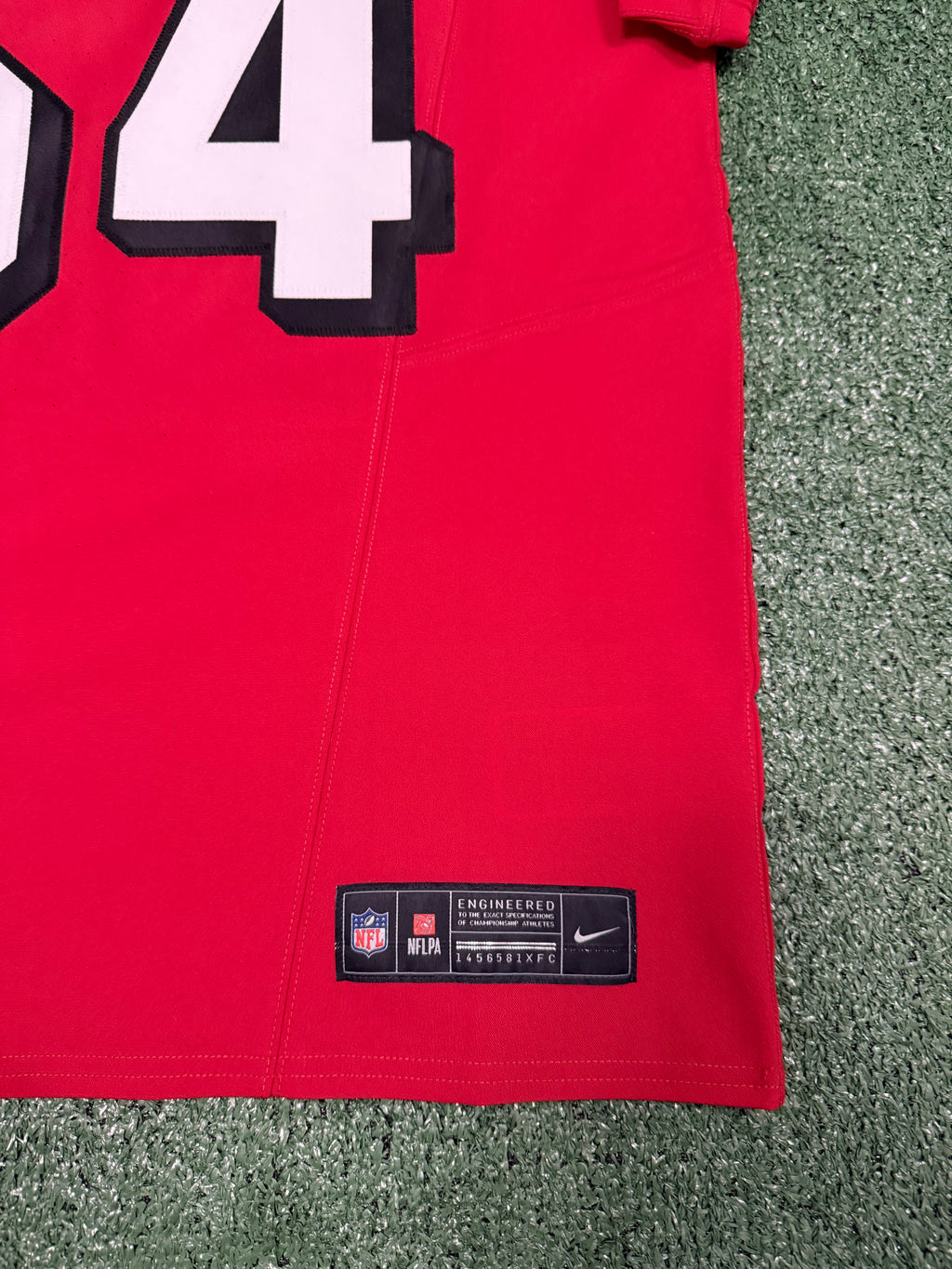 Fred Warner San Francisco 49ers Jersey #54 Nike Vapor FUSE Elite Red Size 40 (Medium) NFL