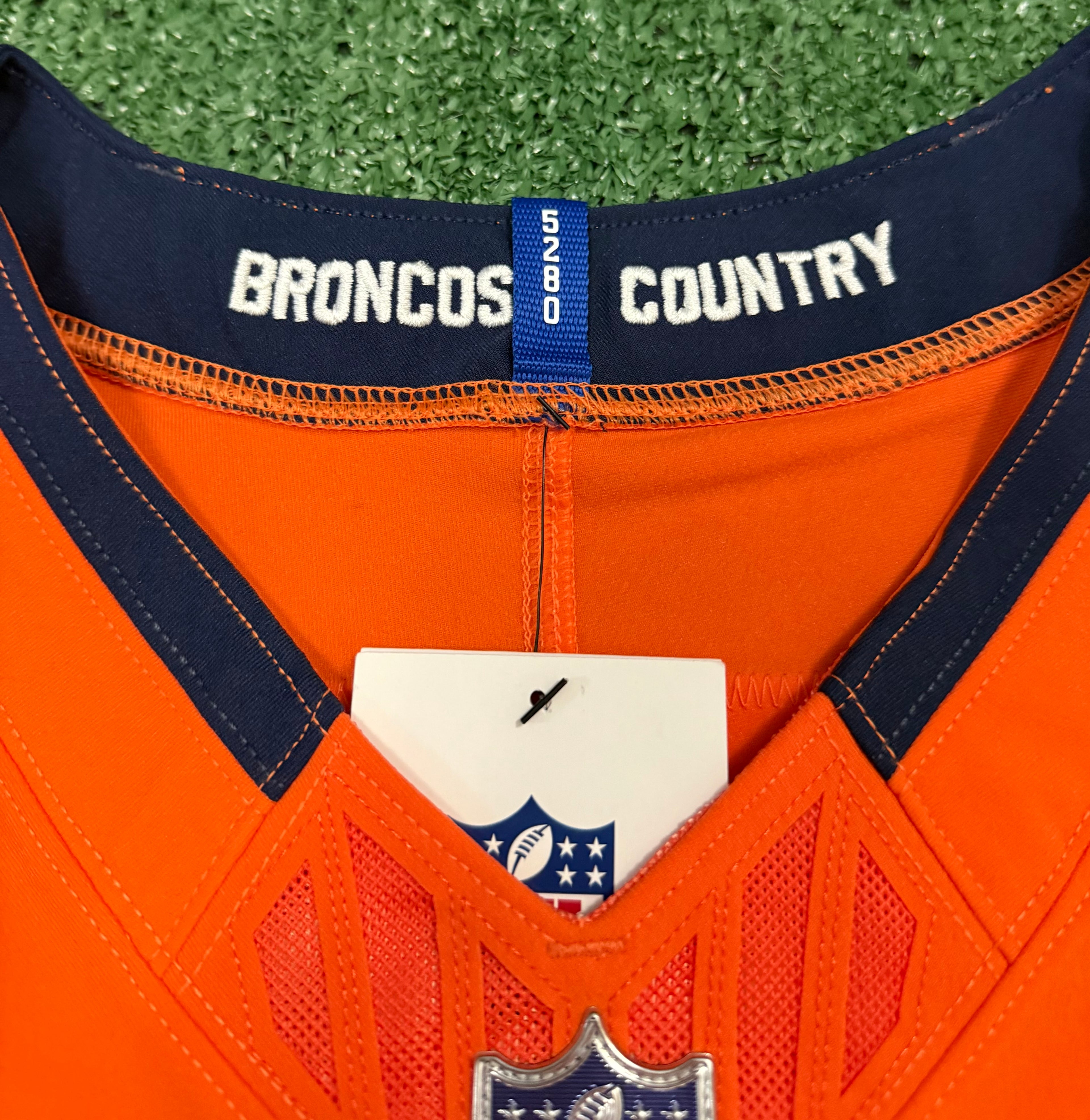Bo Nix Denver Broncos Jersey #10 Nike Vapor Fuse Elite Orange Size 40 (M) NFL