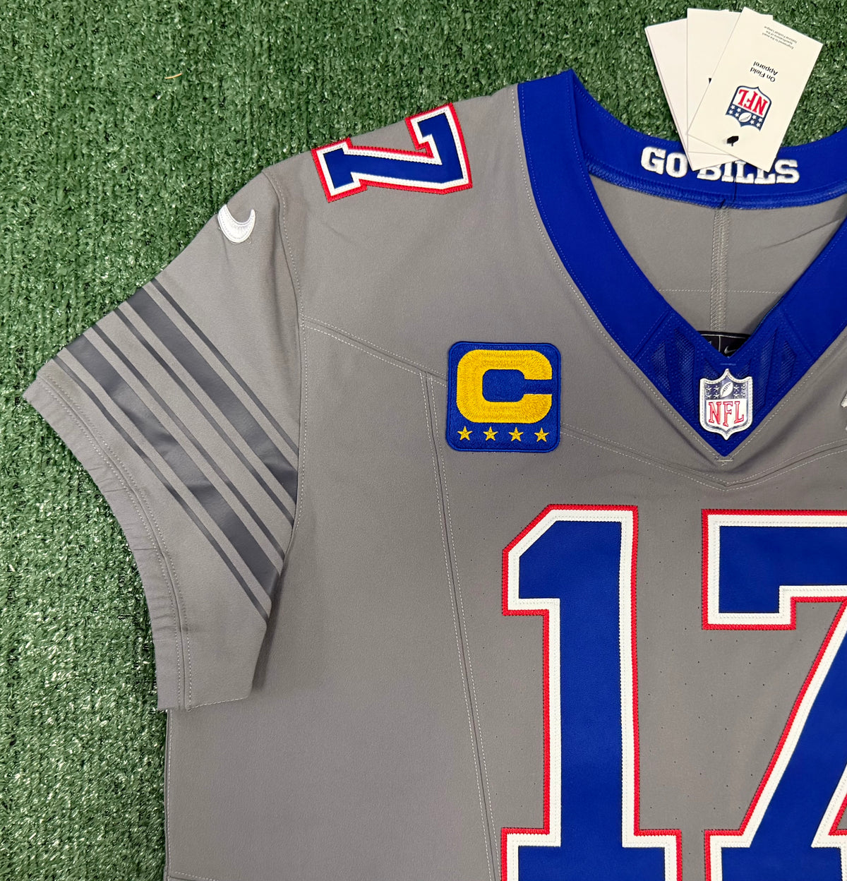 Josh Allen Buffalo Bills Jersey #17 Nike Vapor Fuse Elite Gray Size 48 (XL) NFL