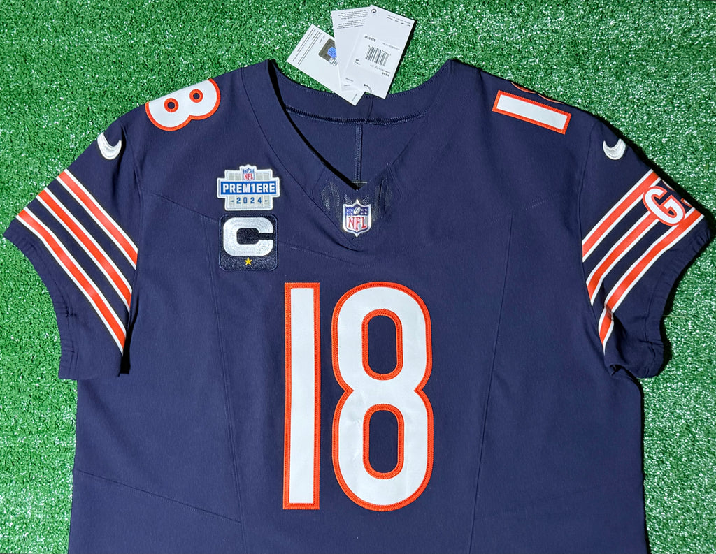 Caleb Williams Chicago Bears Jersey #18 Nike Vapor FUSE Elite Navy Size 48 (XL) NFL