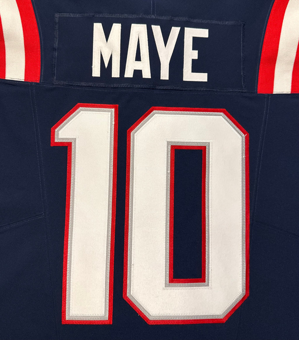 Drake Maye New England Patriots Jersey #10 Nike Vapor Fuse Elite Blue Size 44 (Large) NFL