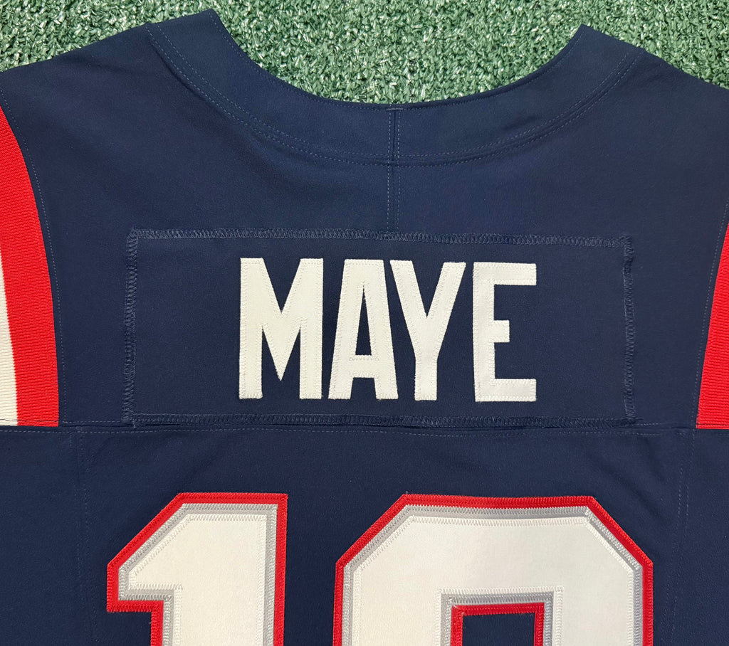 Drake Maye New England Patriots Jersey #10 Nike Vapor Fuse Elite Blue Size 48 (XL) NFL