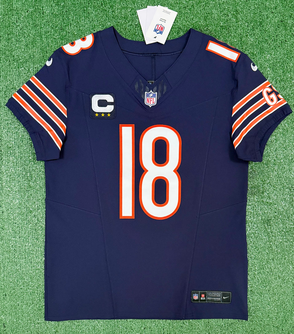 Caleb Williams Chicago Bears Jersey #18 Nike Vapor FUSE Elite Navy Size 40 (Medium) NFL