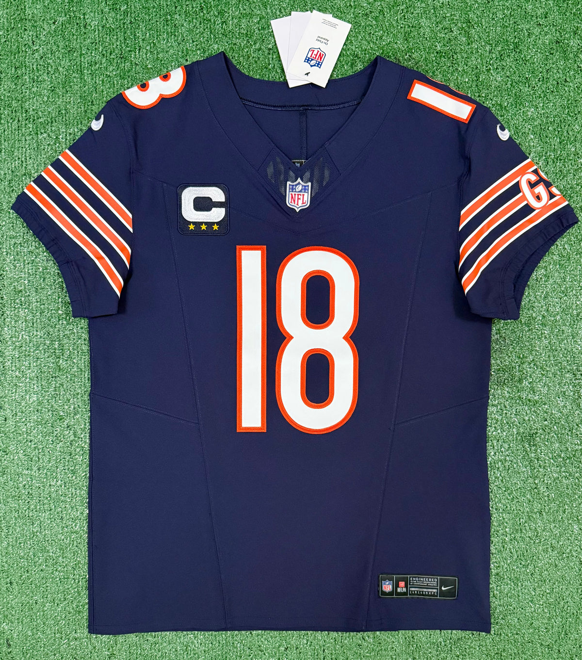 Caleb Williams Chicago Bears Jersey #18 Nike Vapor FUSE Elite Navy Size 40 (Medium) NFL