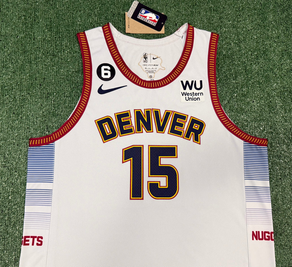 Nikola Jokic Denver Nuggets Jersey #15 Nike ADV Authentic White Size 48 (L) NBA