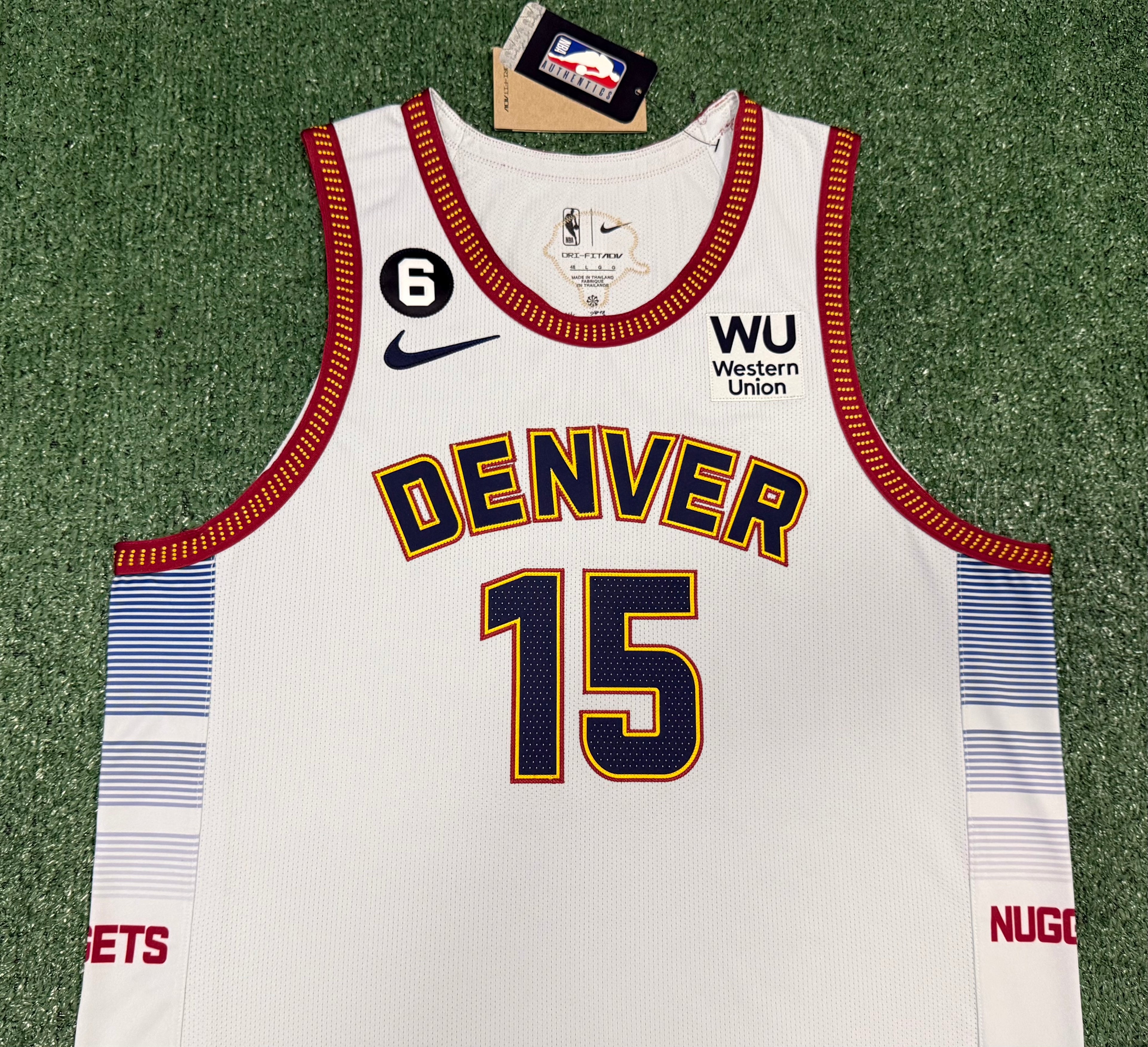 Nikola Jokic Denver Nuggets Jersey #15 Nike ADV Authentic White Size 48 (L) NBA