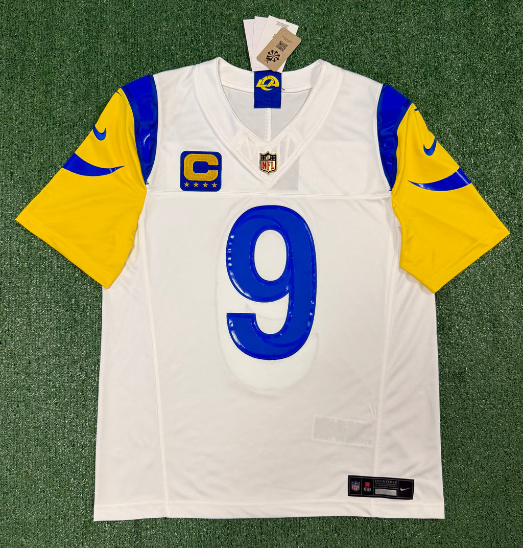 Matthew Stafford Los Angeles Rams Jersey #9 Nike Vapor Fuse Limited Stitched White Size (Medium) NFL