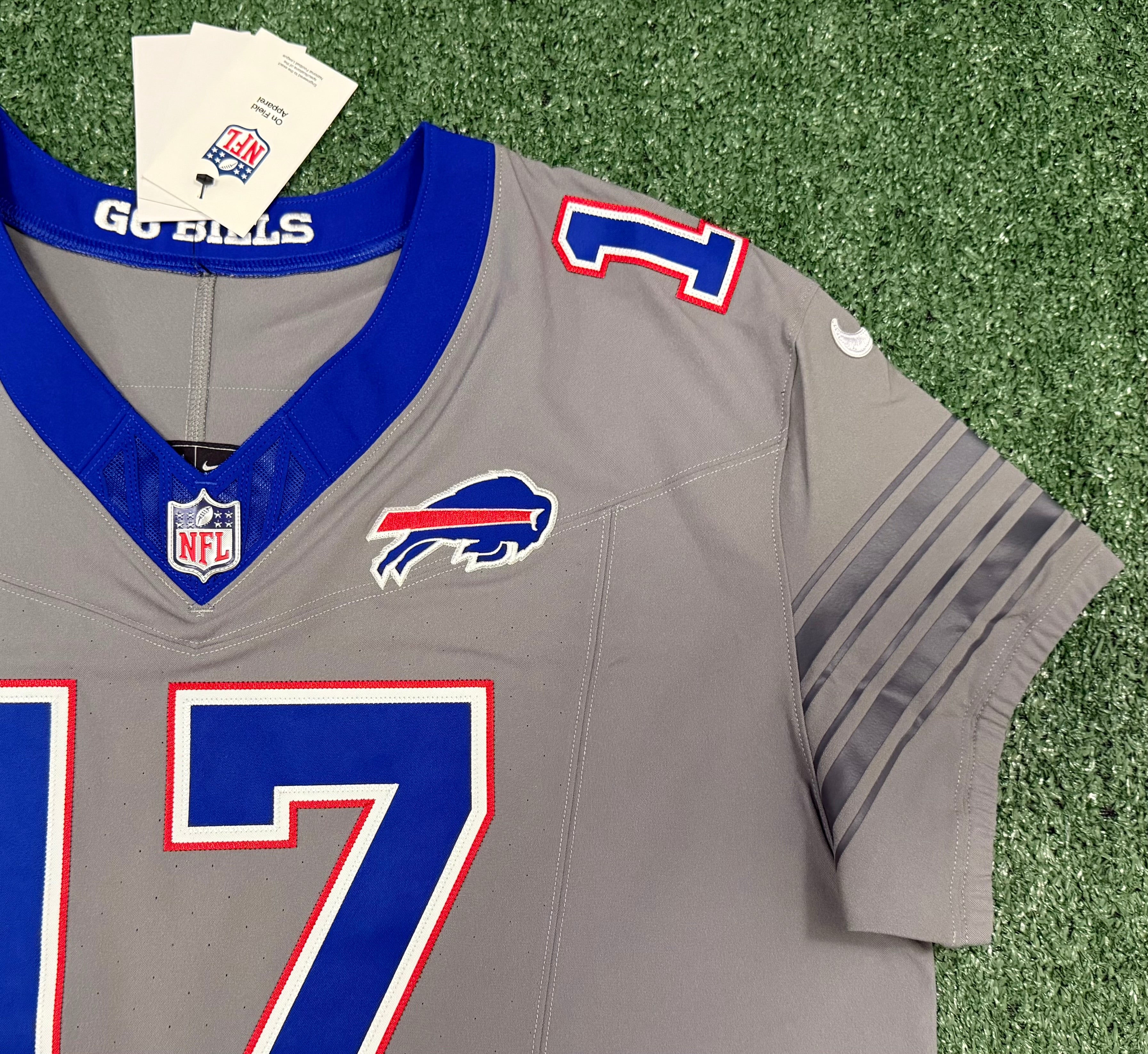 Josh Allen Buffalo Bills Jersey #17 Nike Vapor Fuse Elite Gray Size 48 (XL) NFL