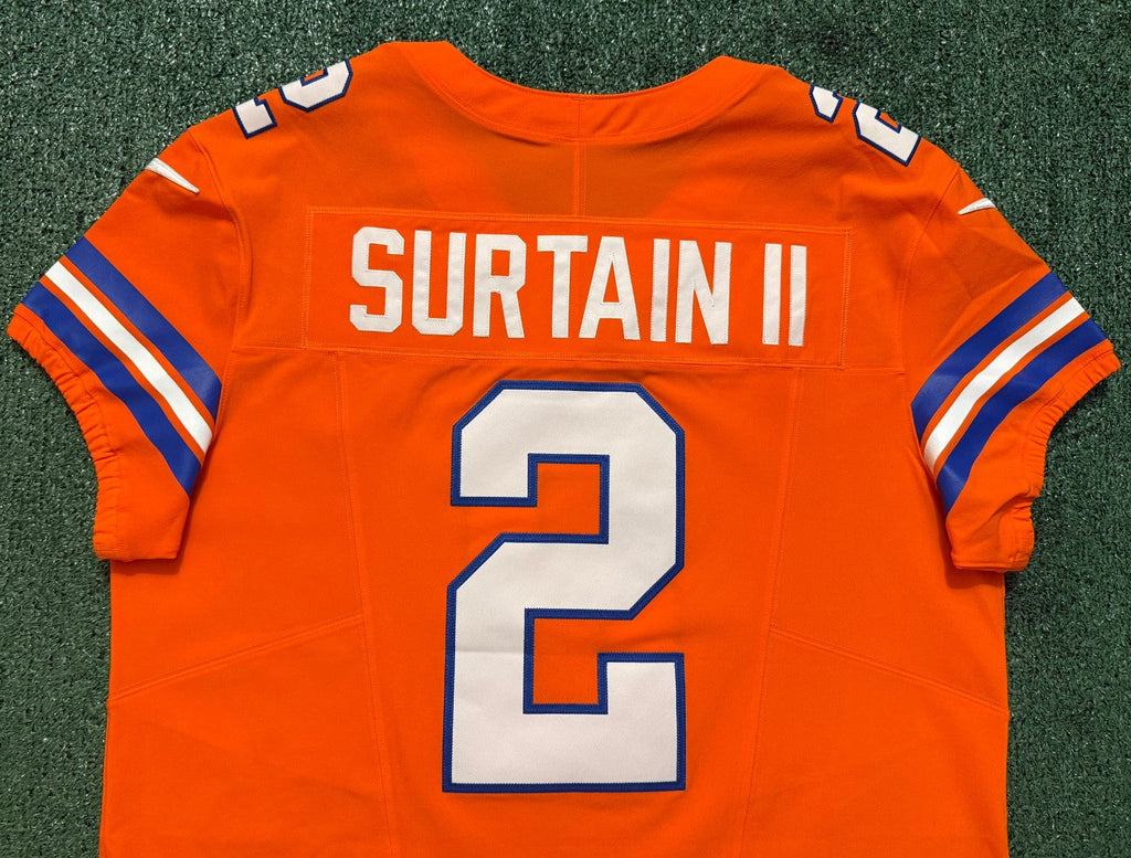 Pat Surtain II Denver Broncos Jersey #2 Nike Vapor Fuse Elite Orange Size 48 (XL) NFL