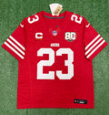 Christian McCaffrey San Francisco 49ers Jersey #23 Nike Vapor Fuse Limited Stitched Red Size (Large) NFL