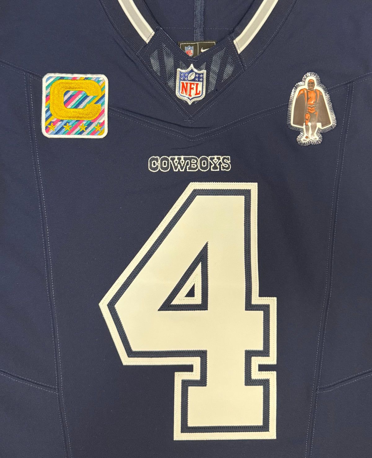 Dak Prescott Dallas Cowboys Jersey #4 Nike Vapor Fuse Elite Navy Size 44 (Large) NFL