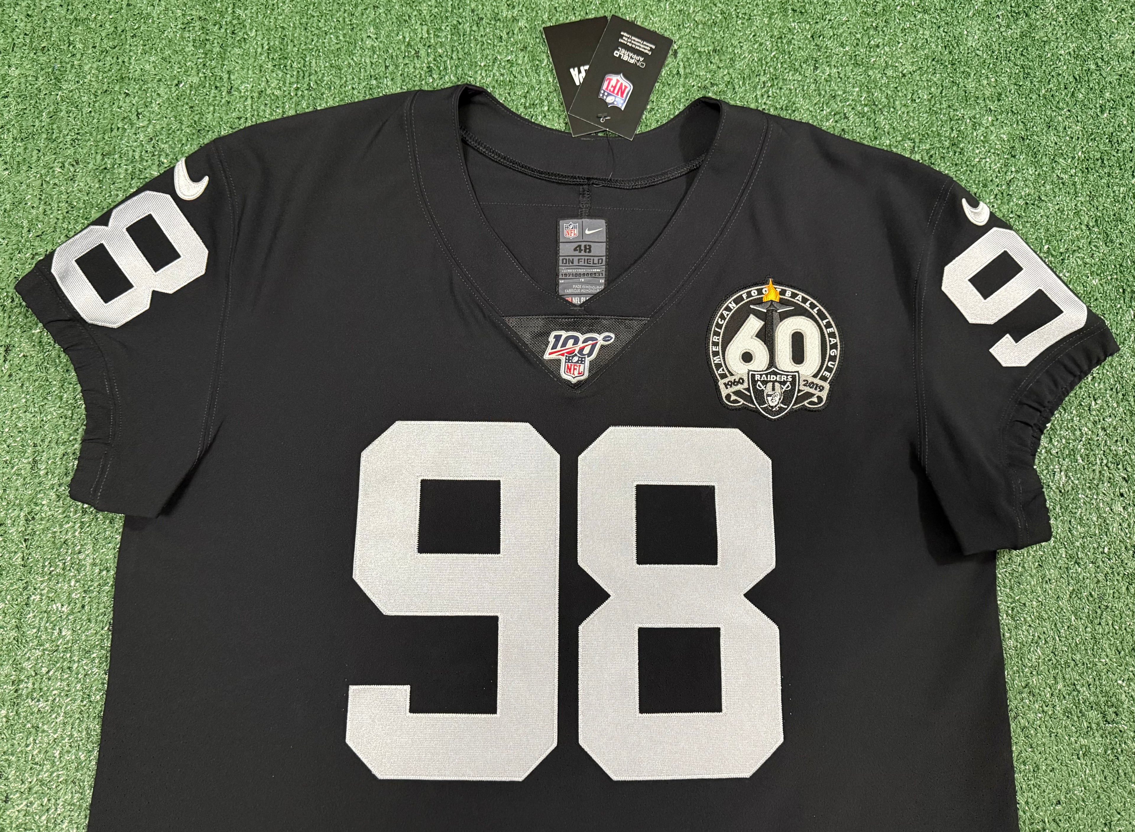 Maxx Crosby Las Vegas Raiders Jersey #98 Nike Vapor Elite Black Size 48 (XL) NFL