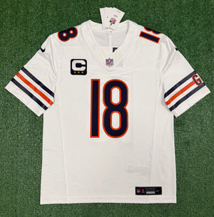 Caleb Williams Chicago Bears Jersey #18 Nike Vapor FUSE Stitched Limited White Size (Medium) NFL