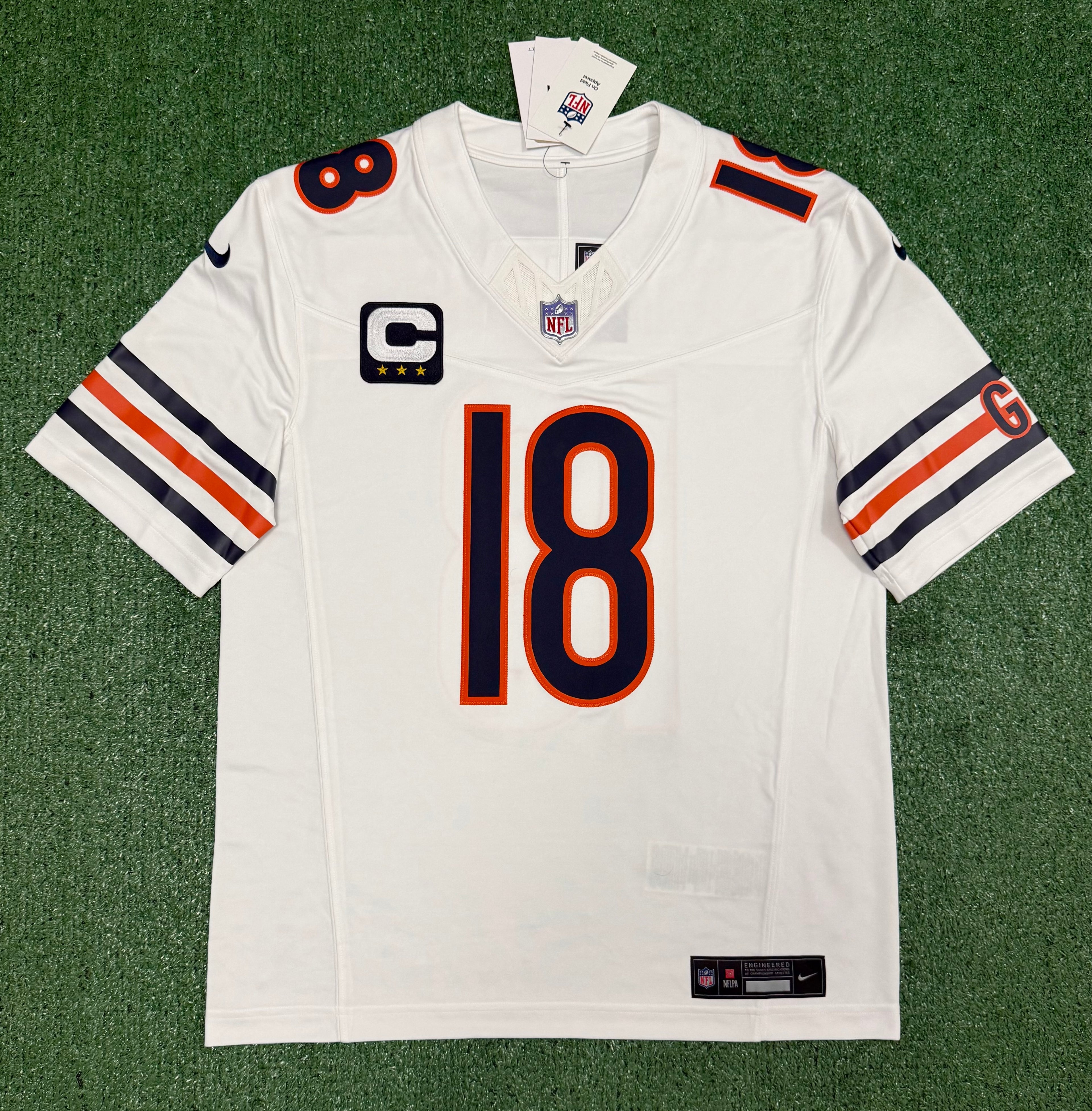 Caleb Williams Chicago Bears Jersey #18 Nike Vapor FUSE Stitched Limited White Size (Medium) NFL
