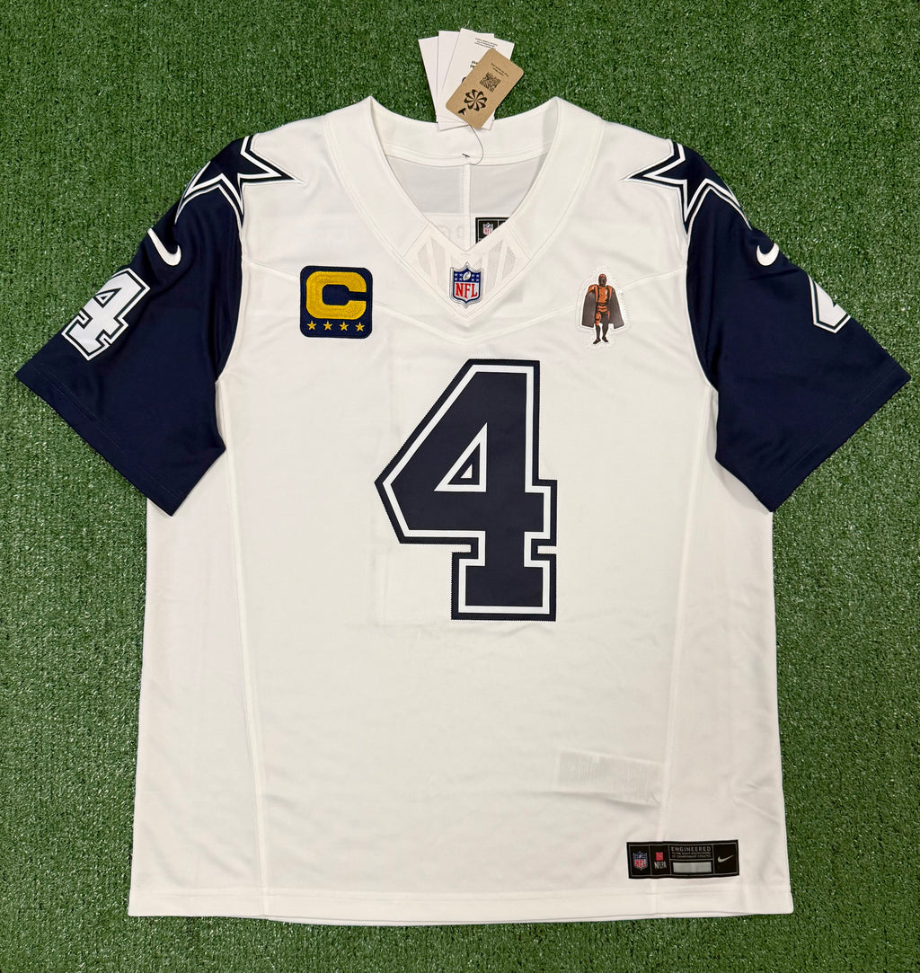Dak Prescott Dallas Cowboys Jersey #4 Nike Vapor FUSE Limited White Size (Large) NFL