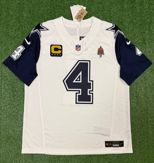 Dak Prescott Dallas Cowboys Jersey #4 Nike Vapor FUSE Limited White Size (Large) NFL