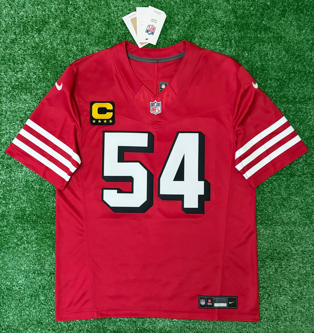 Fred Warner San Francisco 49ers Jersey #54 Nike Vapor Fuse Limited Stitched Red Size (Medium) NFL