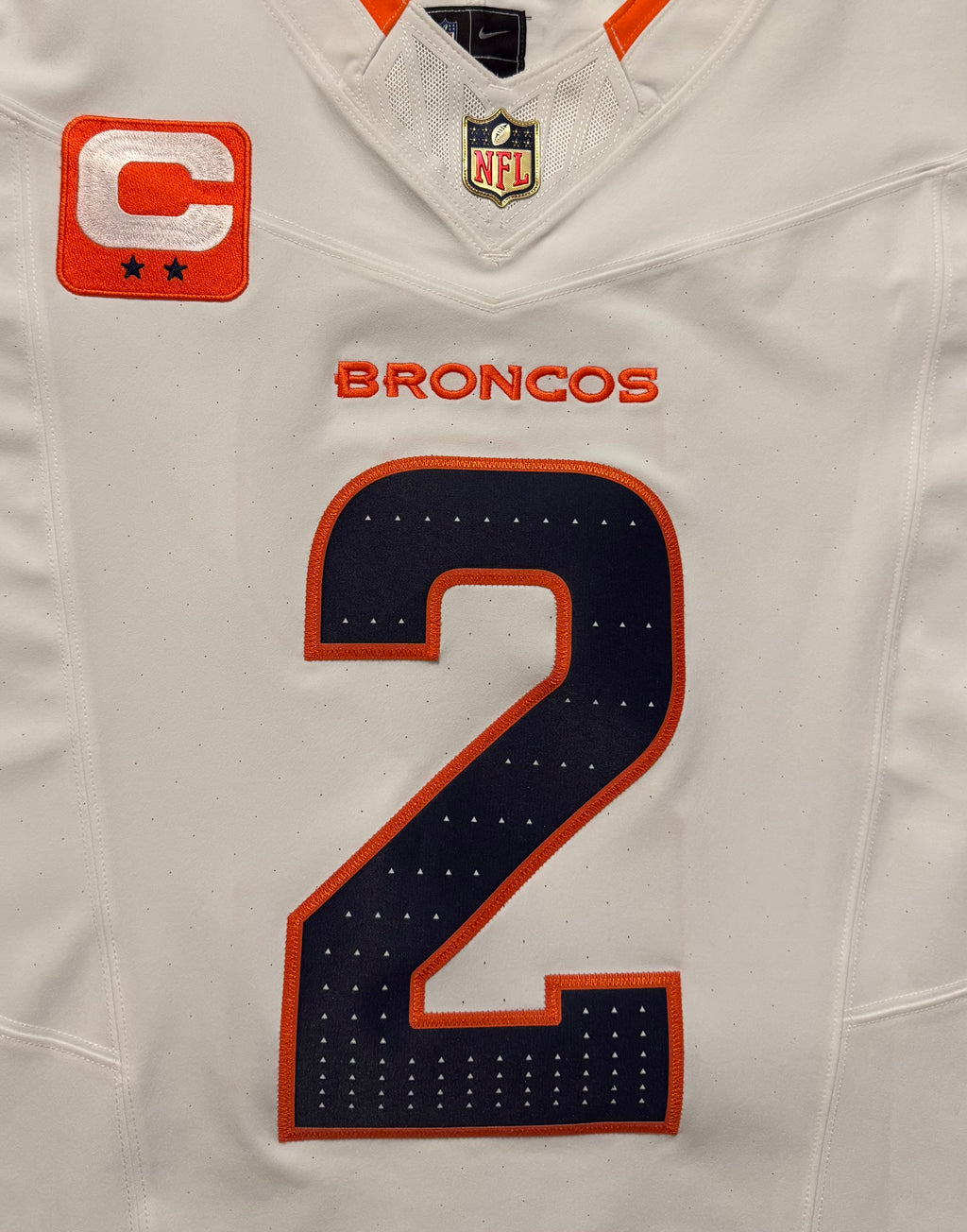 Pat Surtain II Denver Broncos Jersey #2 Nike Vapor Fuse Elite White Size 48 (XL) NFL