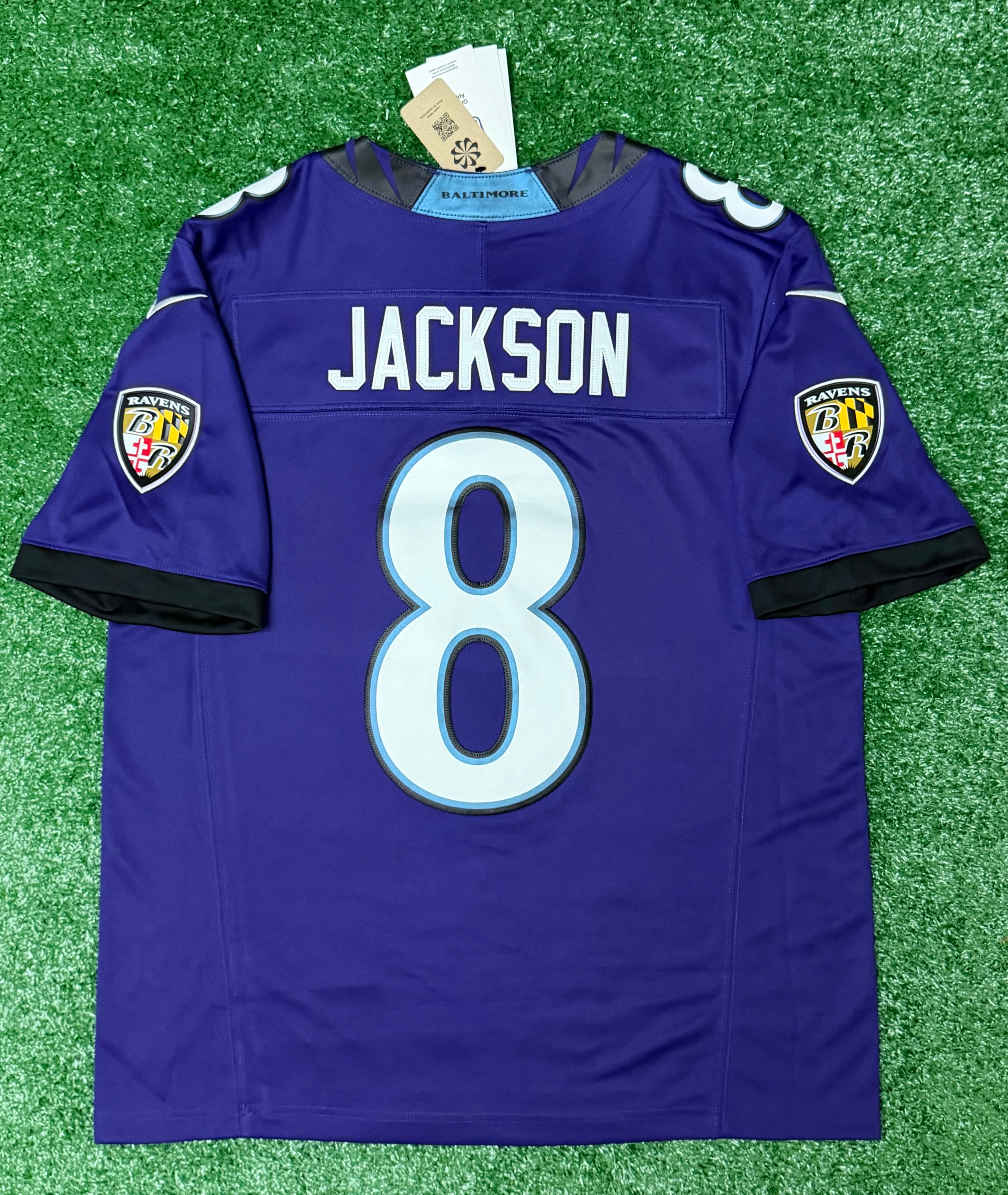 Lamar Jackson Baltimore Ravens Jersey #8 Nike Vapor FUSE Limited Purple Size (Large) NFL