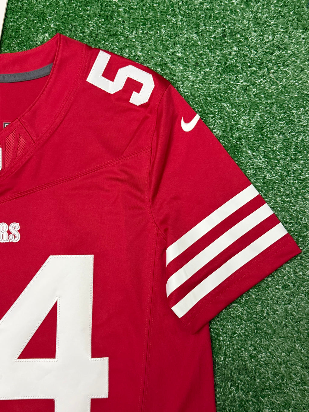 Fred Warner San Francisco 49ers Jersey #54 Nike Vapor Fuse Limited Stitched Red Size (Medium) NFL