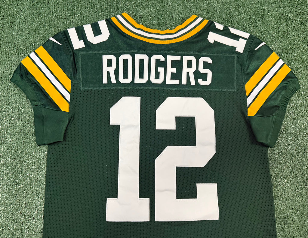 Aaron Rodgers Green Bay Packers Jersey #12 Nike Vapor Elite Green Size 40 (Medium) NFL